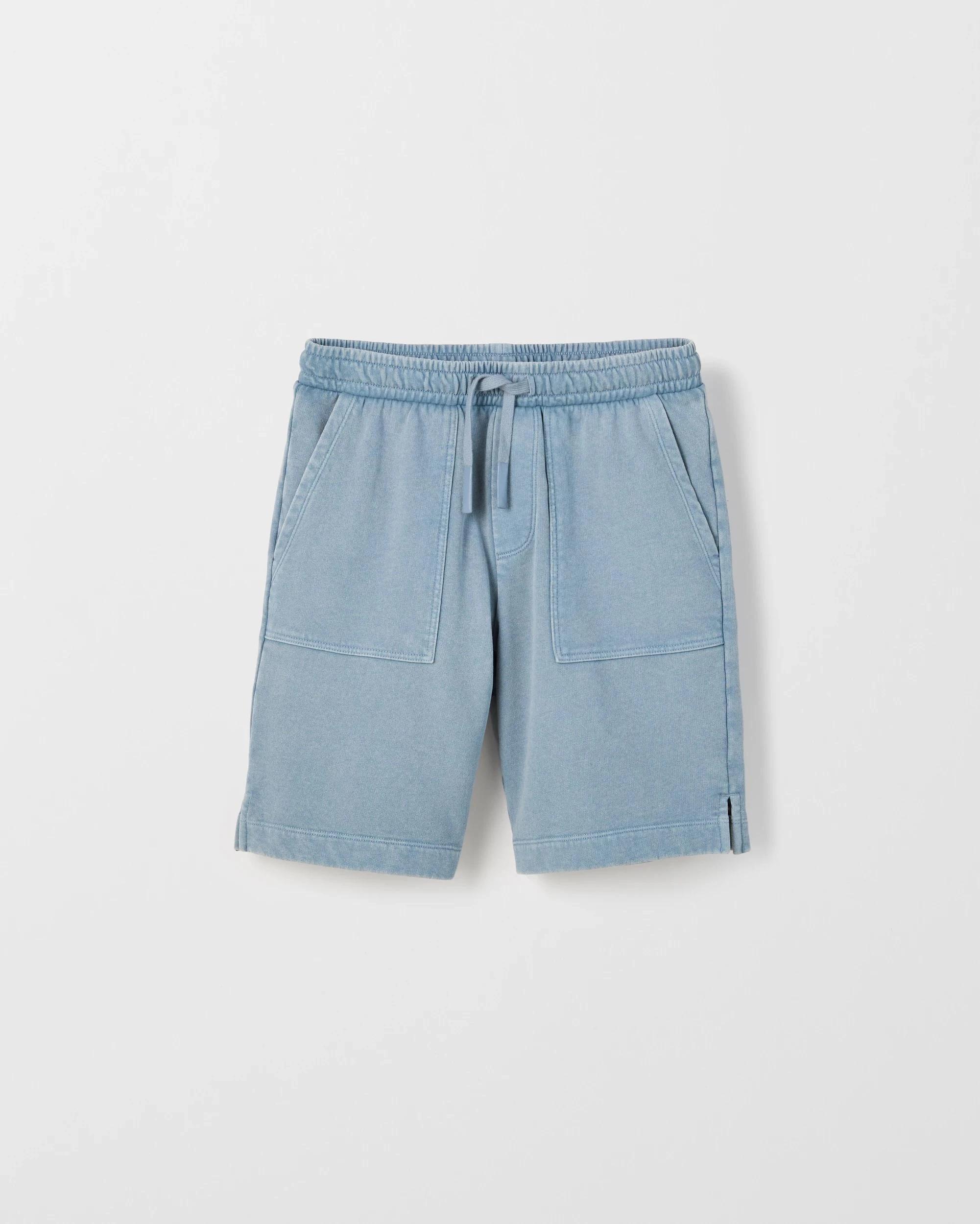 5 Target Kids Australian Cotton Blend Washed Fleece Knit Shorts BLUE, 5 of 6