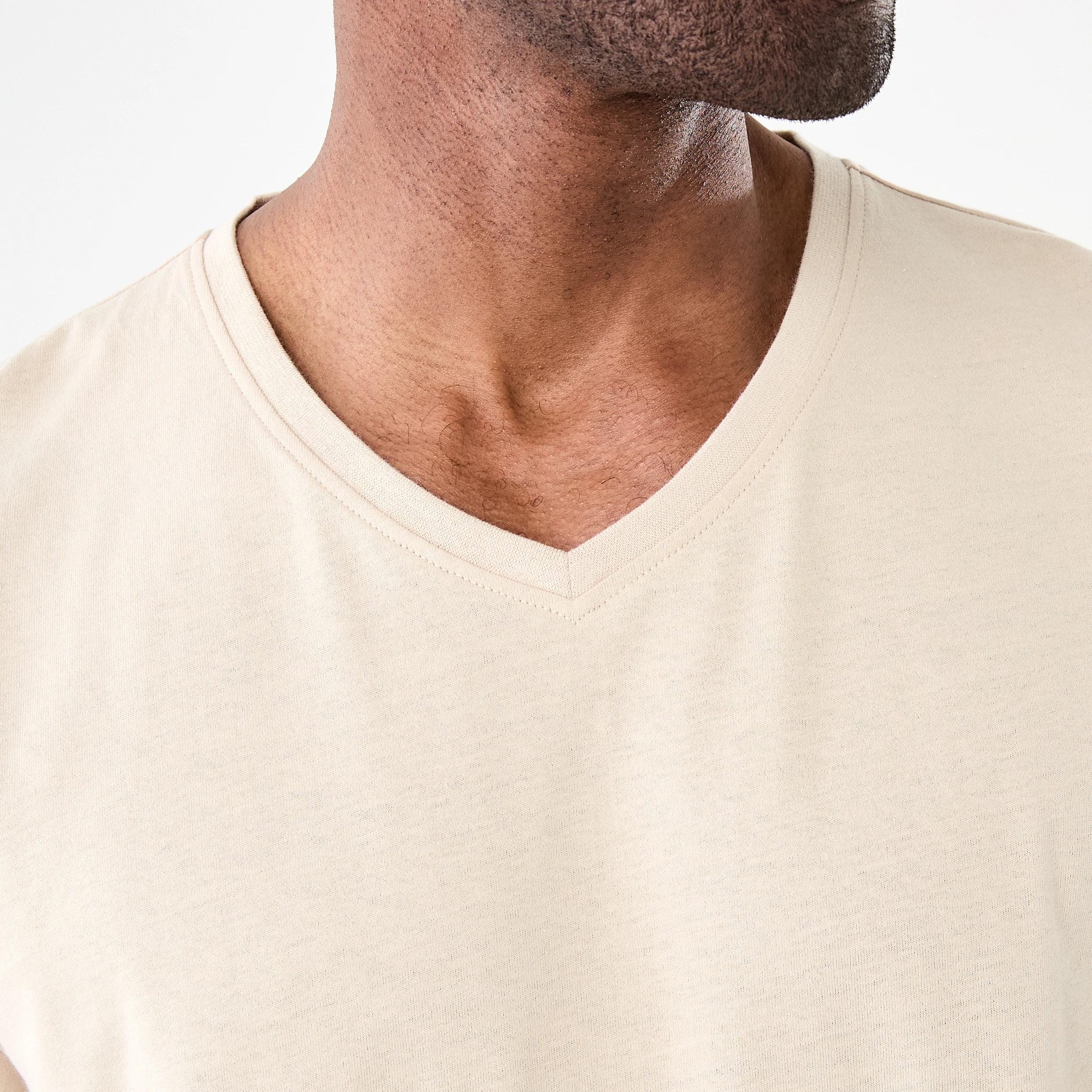 5 Plain V-Neck T-shirt Bge Ntrl, 5 of 5