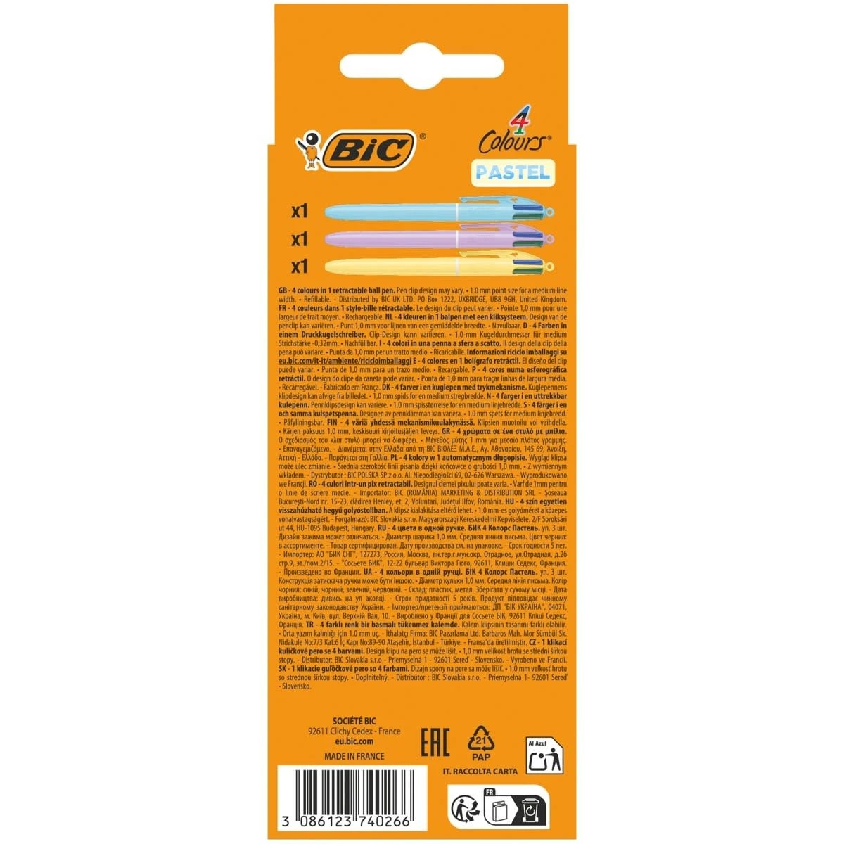 3 3 Pack BIC 4 Colours Pastel Ball Pens, 3 of 8