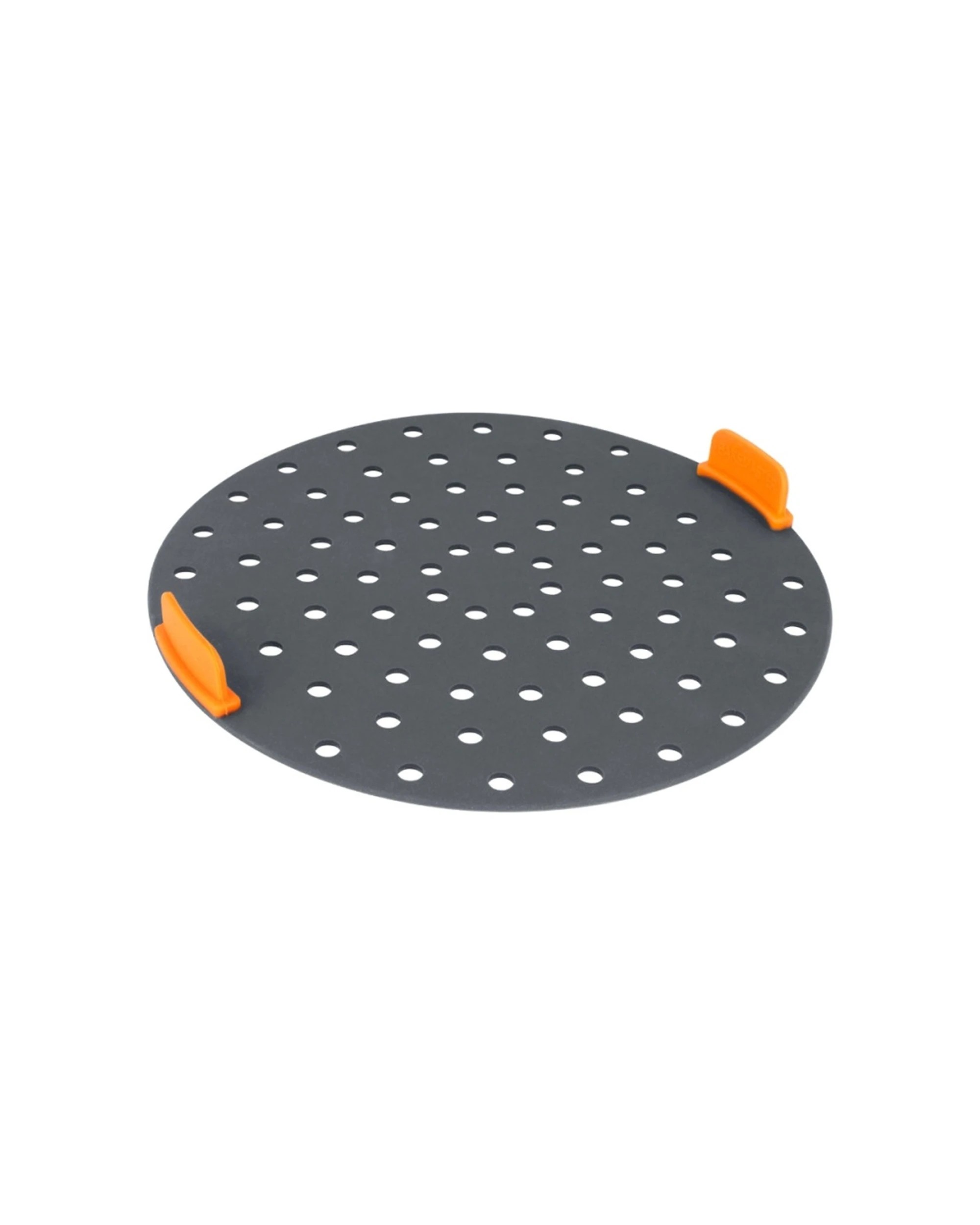 1 Bakemaster Round Air Fryer Liner Silicone Perforated Non Stick Oven Safe 21cm - Grey, 1 of 3