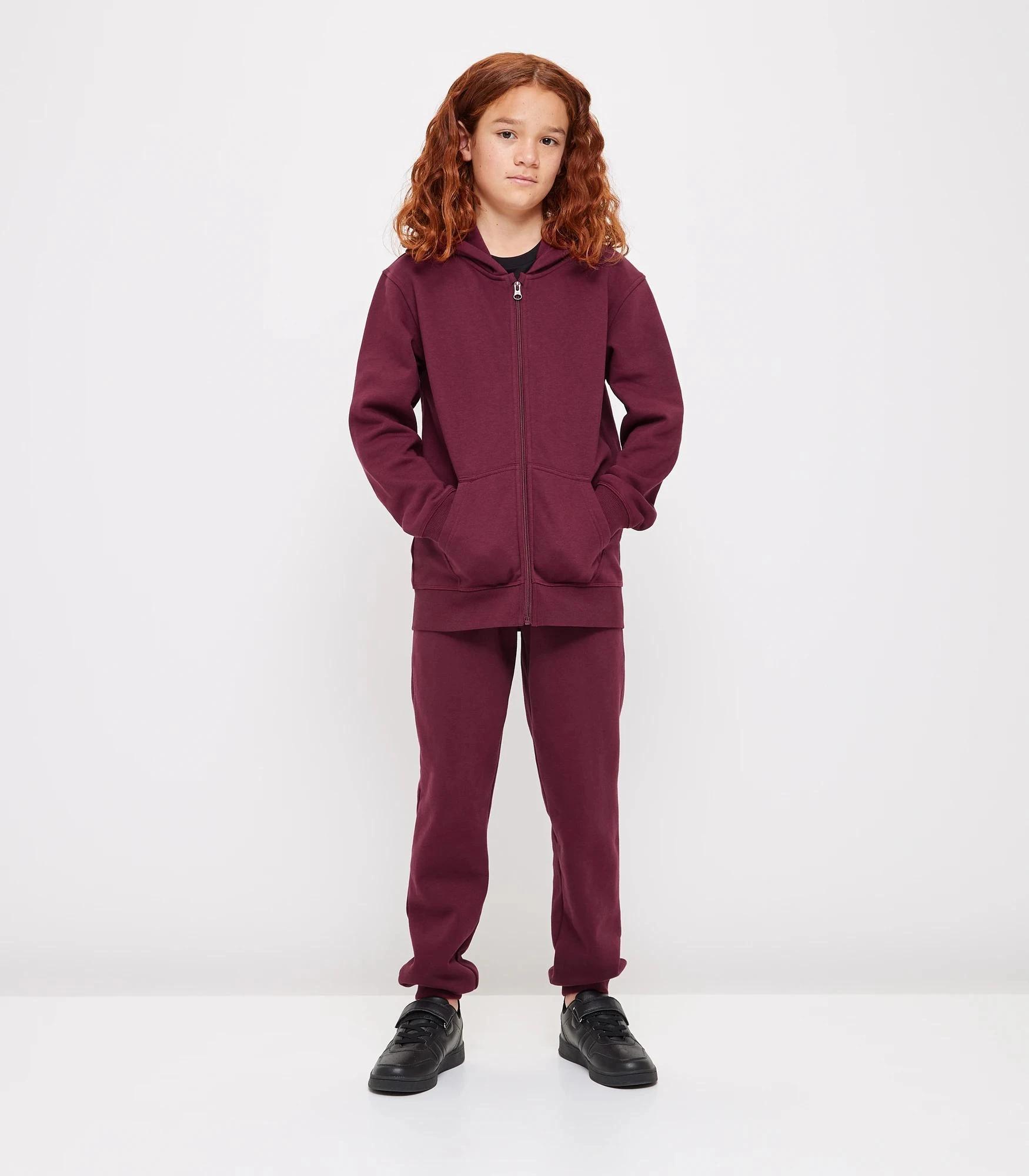 2 Target School Zip Thru Fleece Hoodie BURGUNDY, 2 of 7