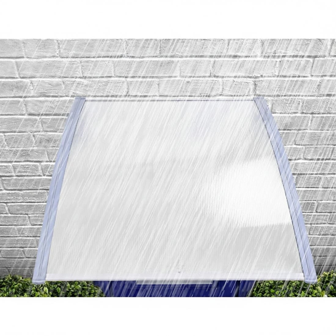 3 Instahut Window Door Awning Canopy 1.5mx4m Transparent Sheet  Plastic Frame - Clear, 3 of 4