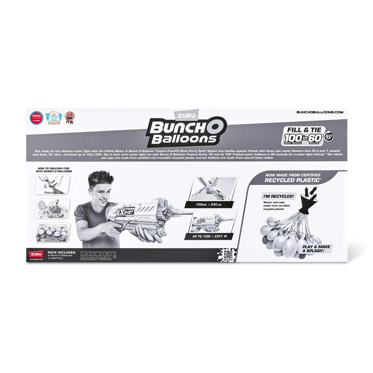 6 Zuru X-SHOT Bunch O Balloons Tropical Party Self-Sealing Water Balloons, 6 of 9