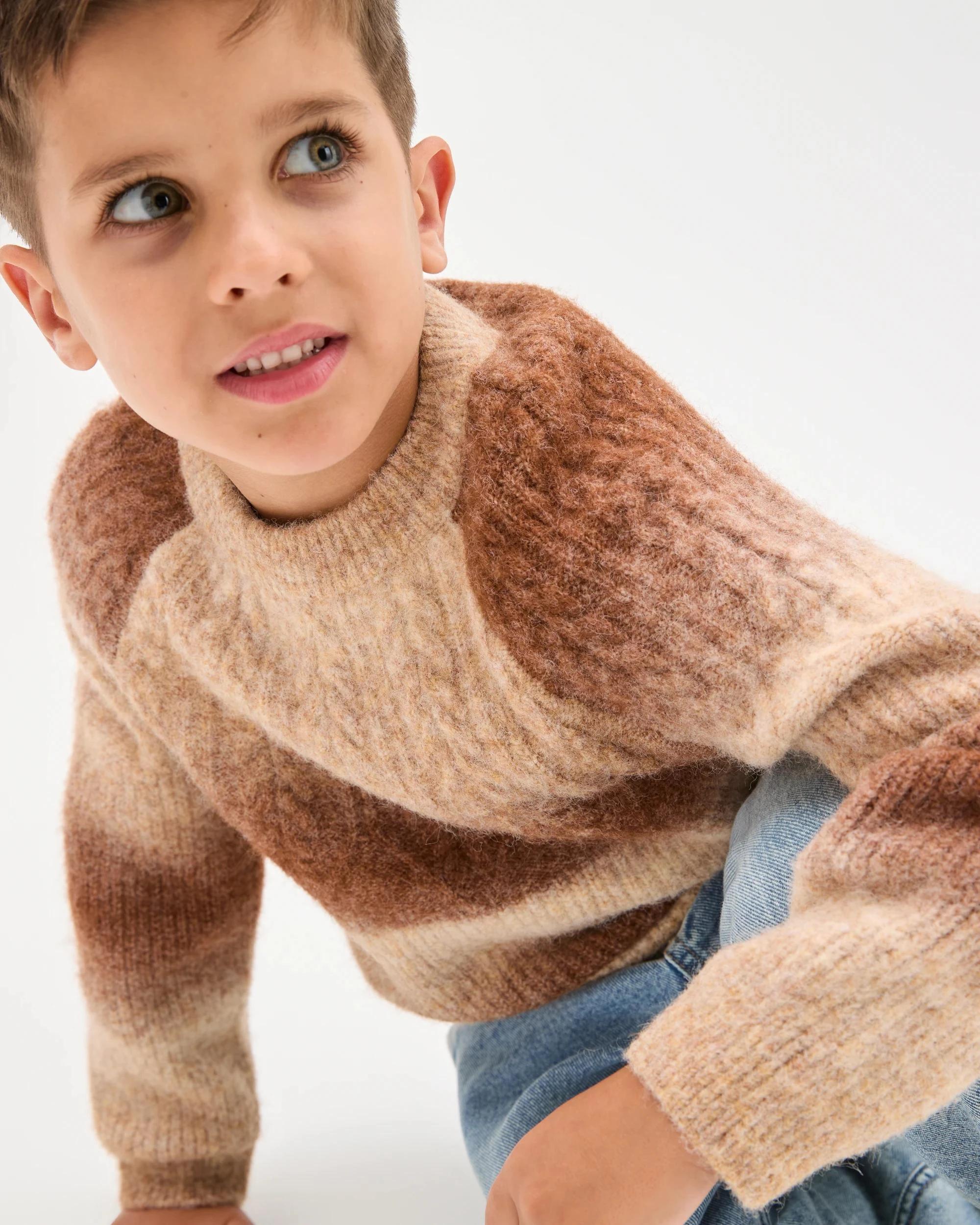 2 Target Kids Long Sleeve Knit Jumper NEUTRAL, 2 of 6