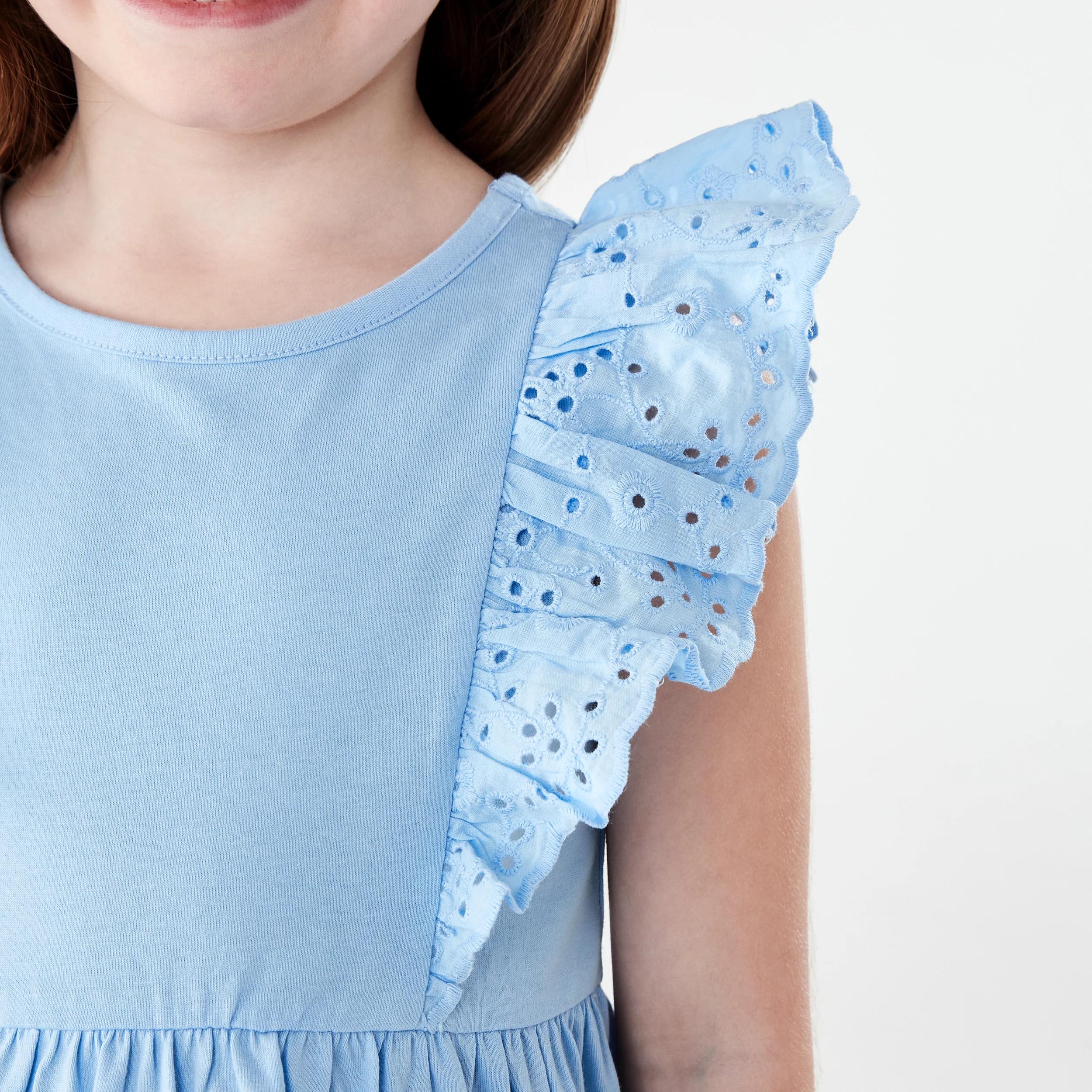 4 Frill Sleeve Dress BELLFLOWER BLUE, 4 of 7