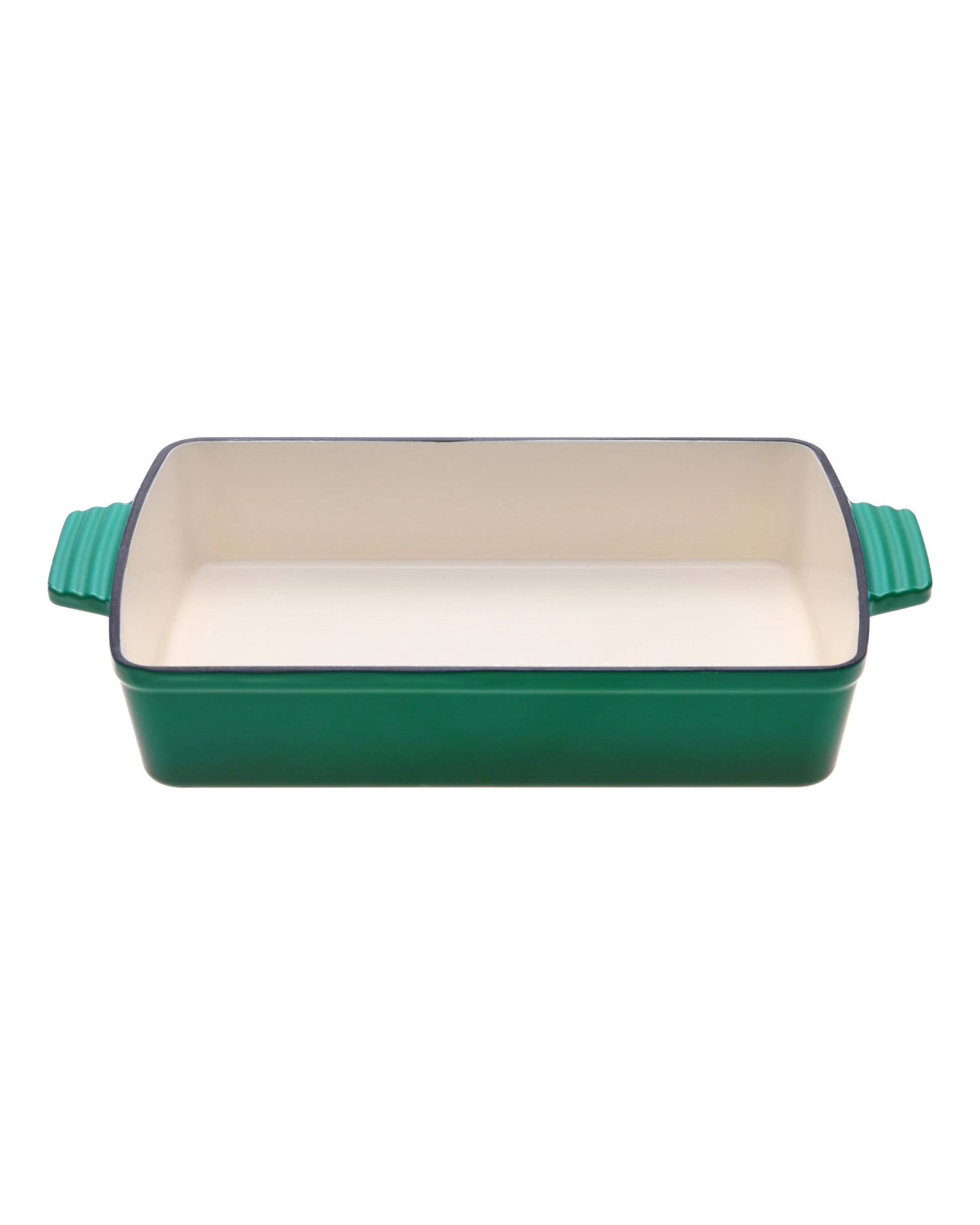 2 Gourmet Kitchen Enamelled Cast Iron Rectangular Baking Pan 33cm - Eden Green, 2 of 7