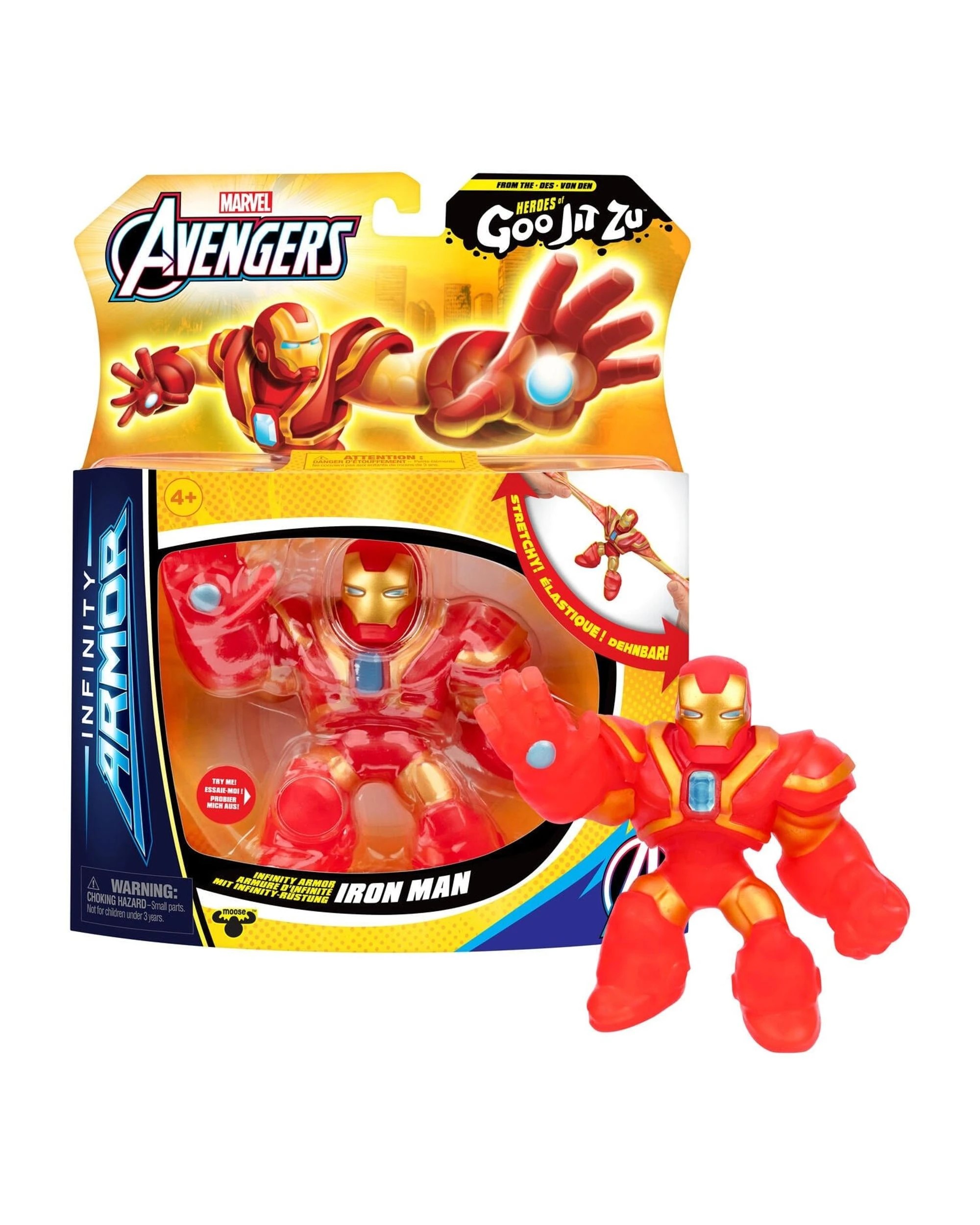 1 Heroes of Goo-Jit-Zu Marvel Series 11 Infinity Armor Iron Man Hero Pack, 1 of 6