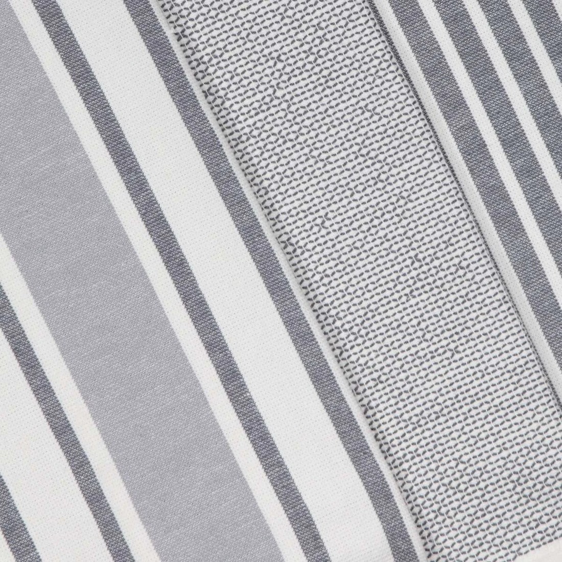 2 3 Pack Grey Stripe Tea Towels, 2 of 7