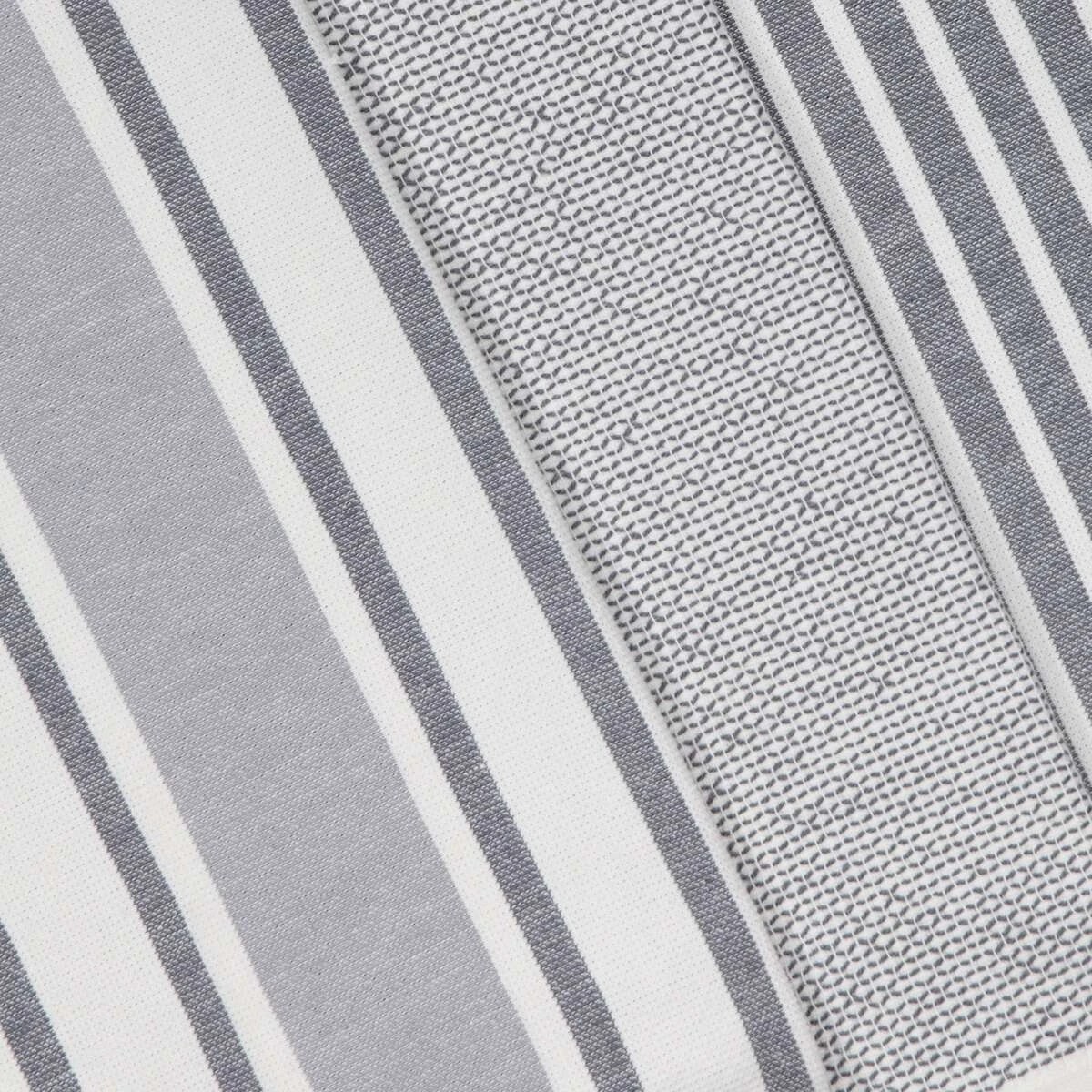 2 3 Pack Grey Stripe Tea Towels, 2 of 7