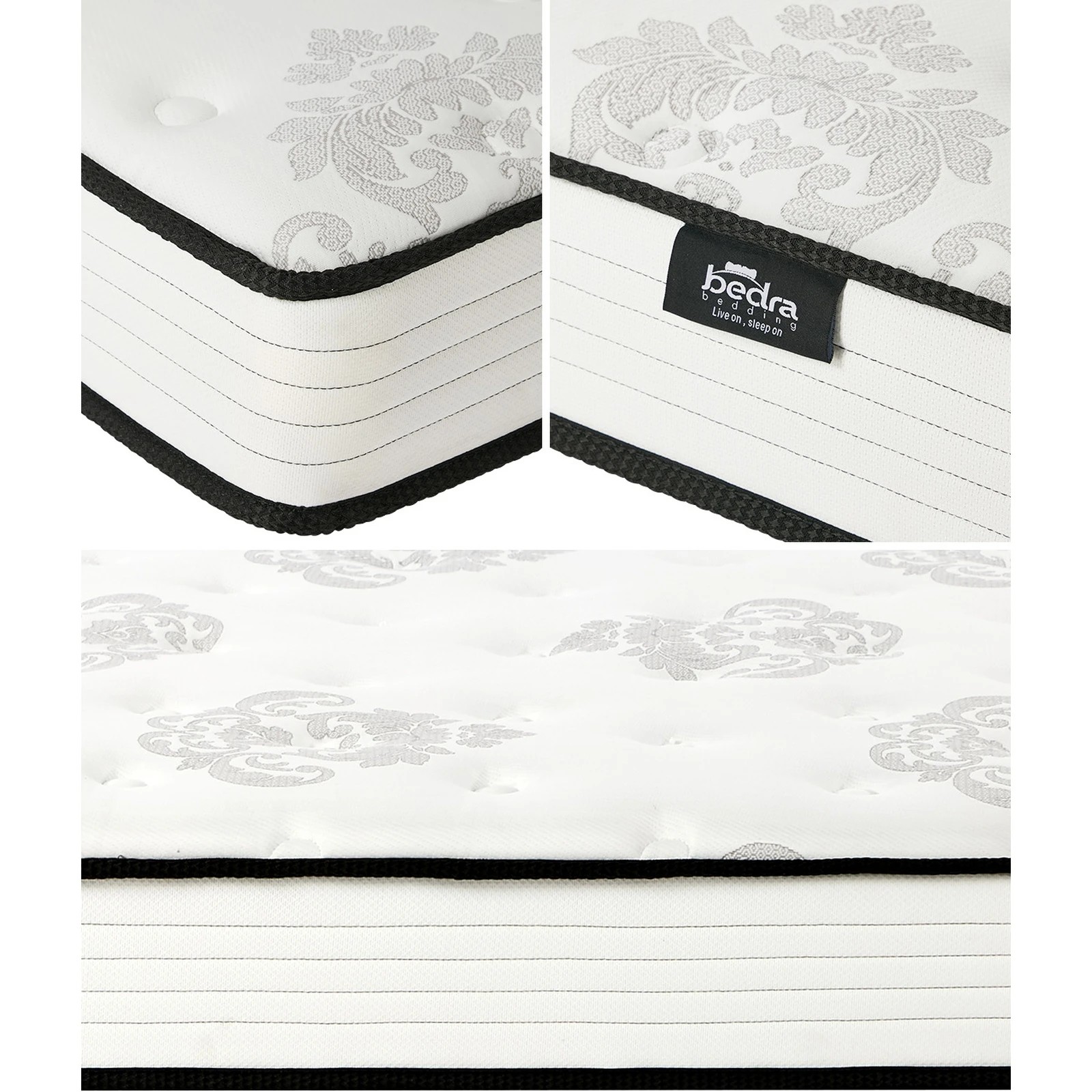 4 Bedra Bedding Queen Mattress Bonnell Spring Foam Bed Medium Firm Breathable 16cm - Queen Bed - White, 4 of 5