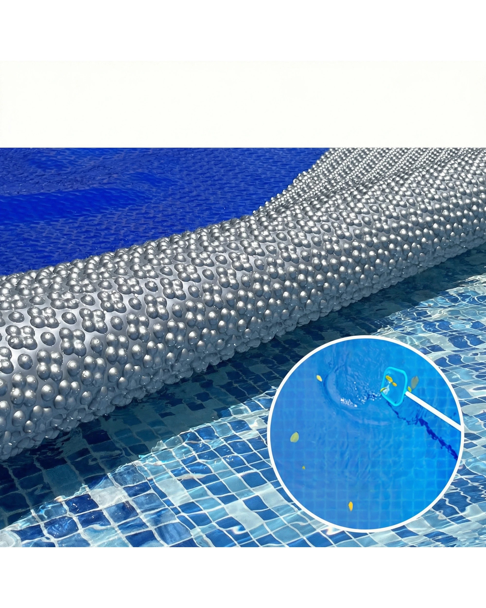 1 HydroActive 6.4 x 12m Penta Bubble Pool Cover 500 Micron - Grey - Grey, 1 of 6