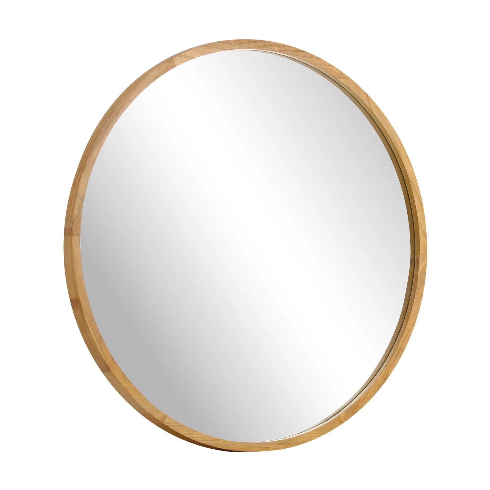 8 Oikiture Wall Mirrors Round Large Makeup Mirror Vanity Home Decor 90cm - Natural, 8 of 9