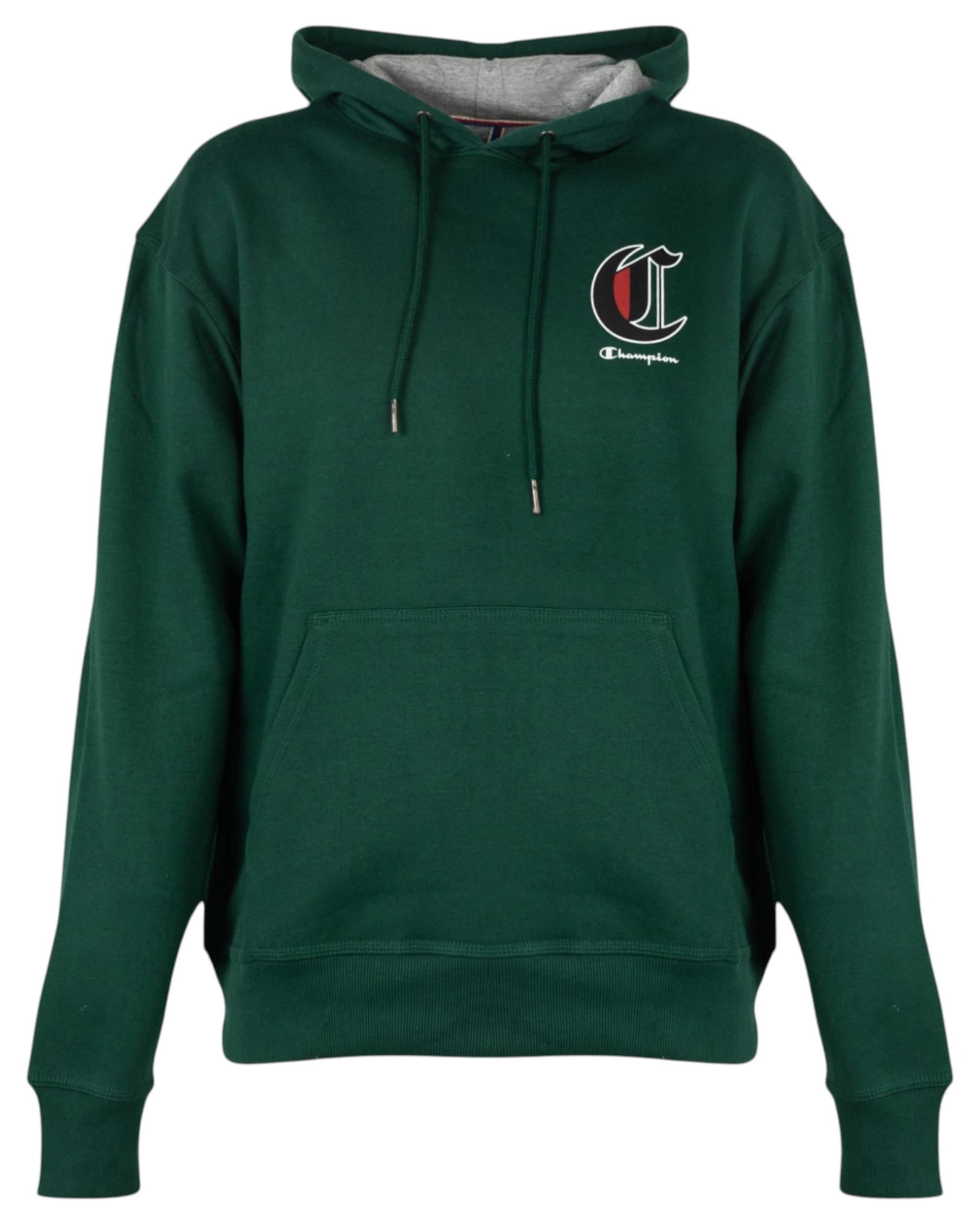 1 Champion Mens Powerblend Forest Peak Green Graphic Hoodie GREEN, 1 of 8