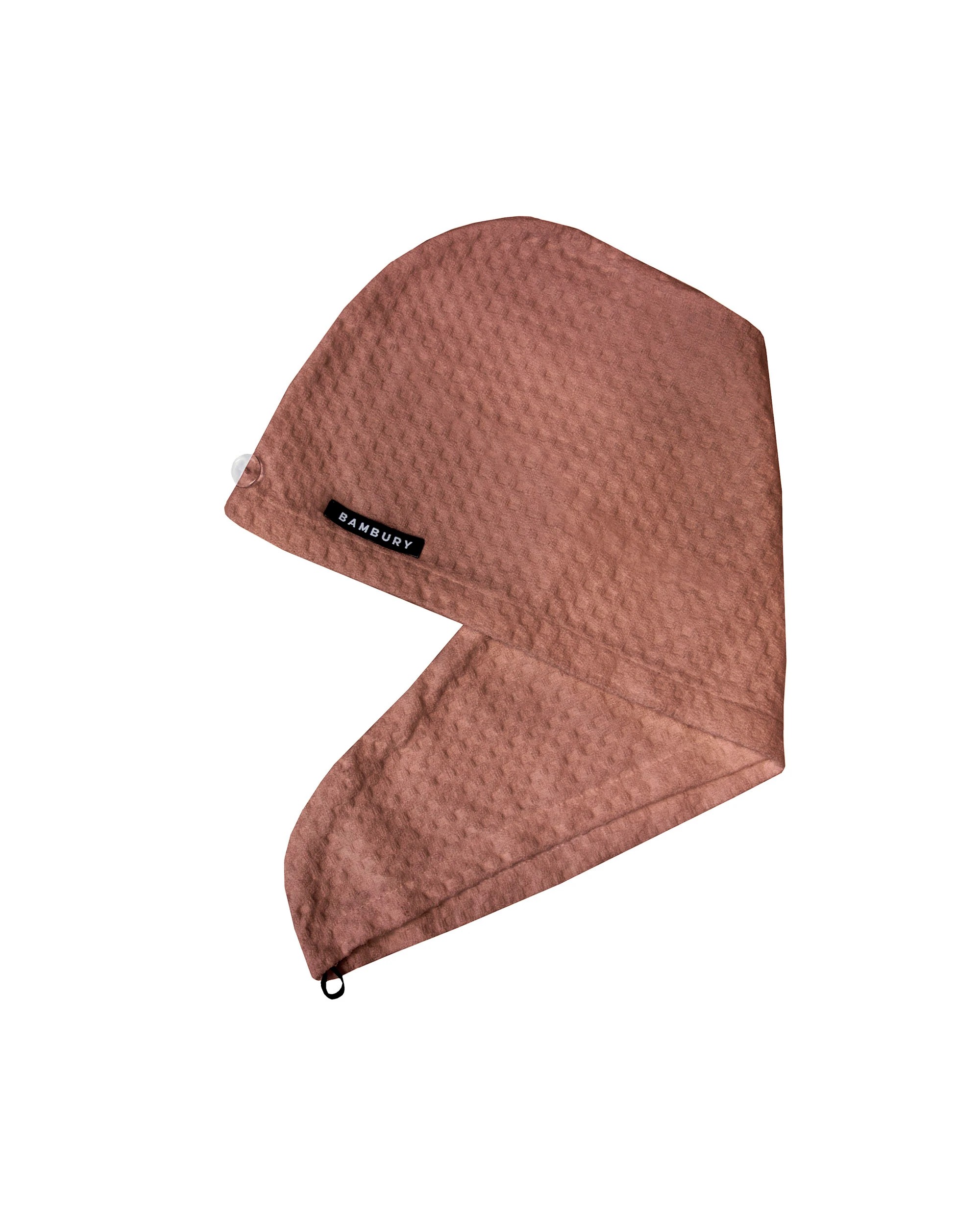 1 Matrix Microfibre Hair Wrap Unique Waffle Fabric Absorbent Quick-Dry Woodrose - Brown, 1 of 2