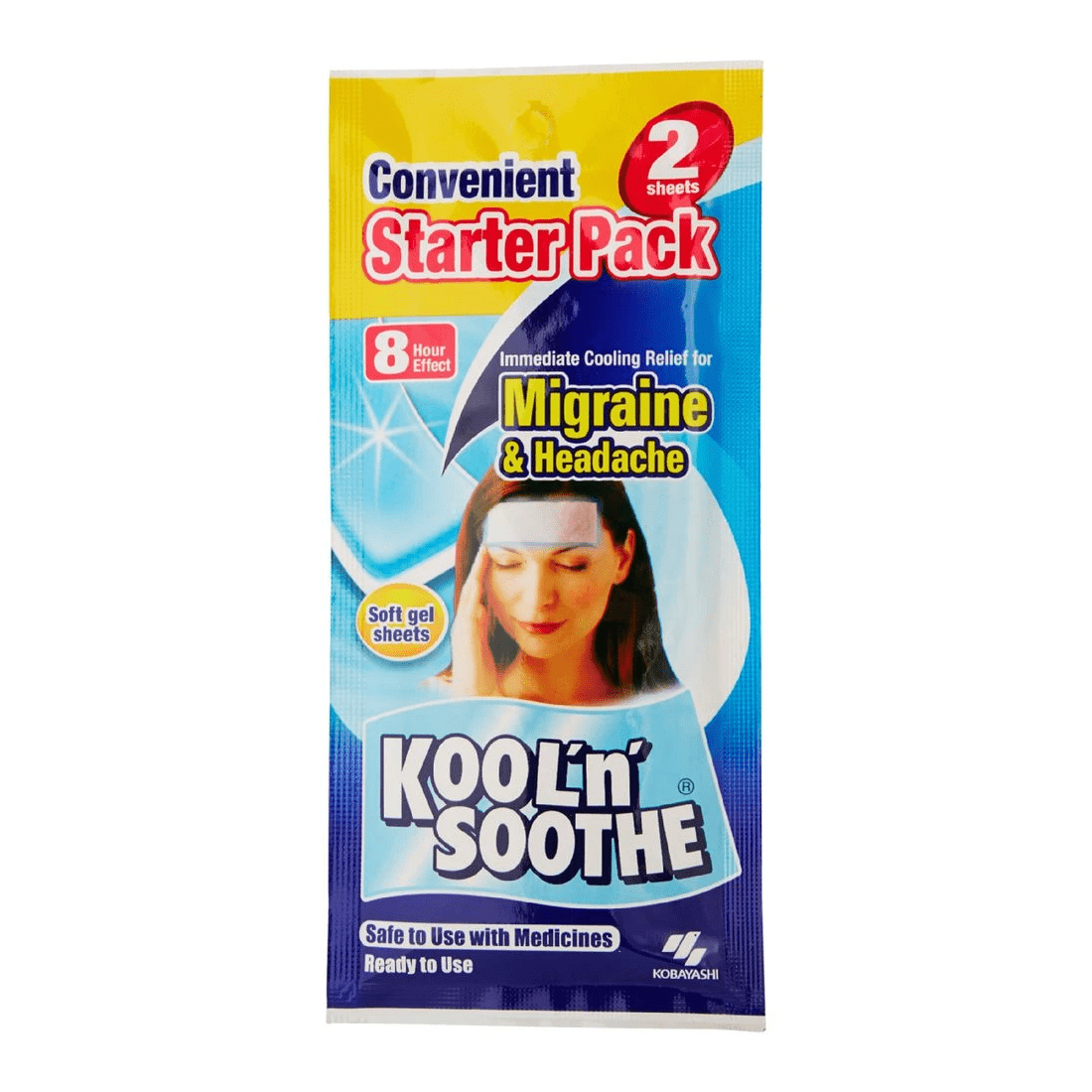 1 Kool n' Soothe Migraine & Headache Gel Sheets 2 Pack, 1 of 1