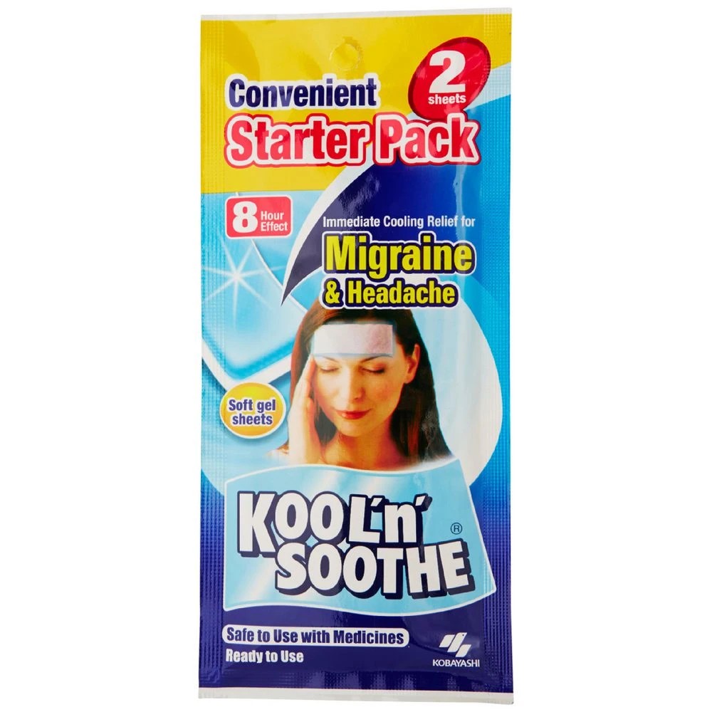 1 Kool n' Soothe Migraine & Headache Gel Sheets 2 Pack, 1 of 1