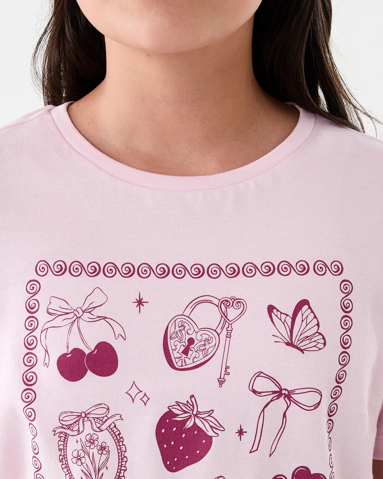 4 Short Sleeve Printed T-shirt Pnk Icons, 4 of 7