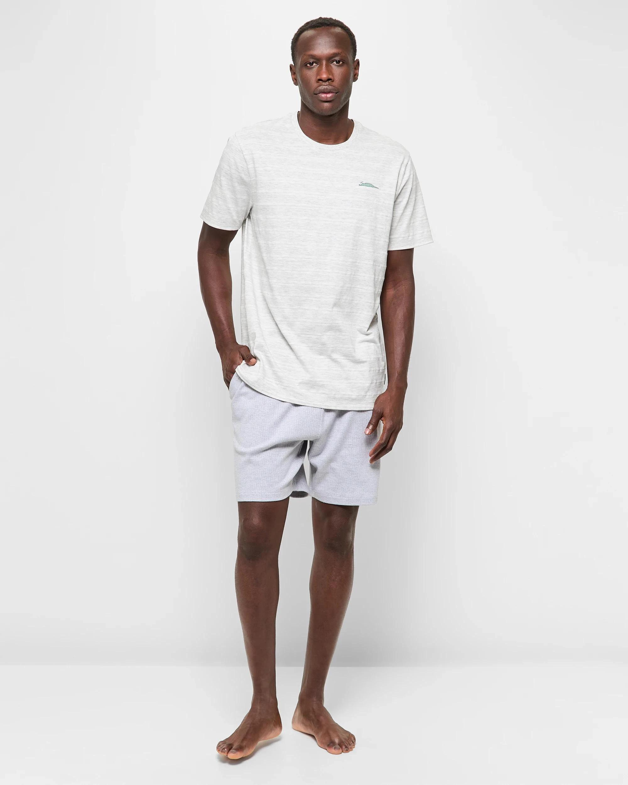 2 Australian Cotton Blend Men's Sleep Jersey T-Shirt - Maxx GREY MARLE, 2 of 5