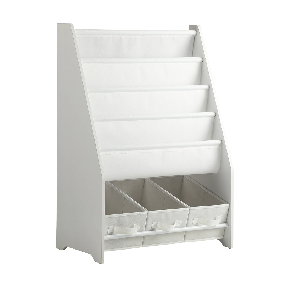 7 Oikiture Kids Bookshelf Toy Storage Box Organiser Display Shelf Diy Storage Rack
 - White, 7 of 10