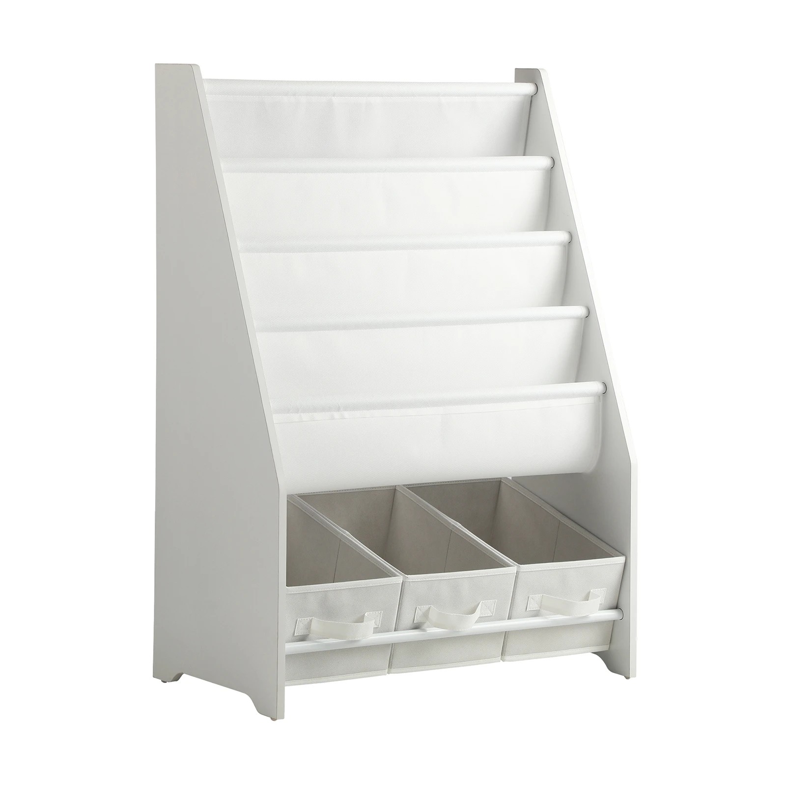 7 Oikiture Kids Bookshelf Toy Storage Box Organiser Display Shelf Diy Storage Rack
 - White, 7 of 10