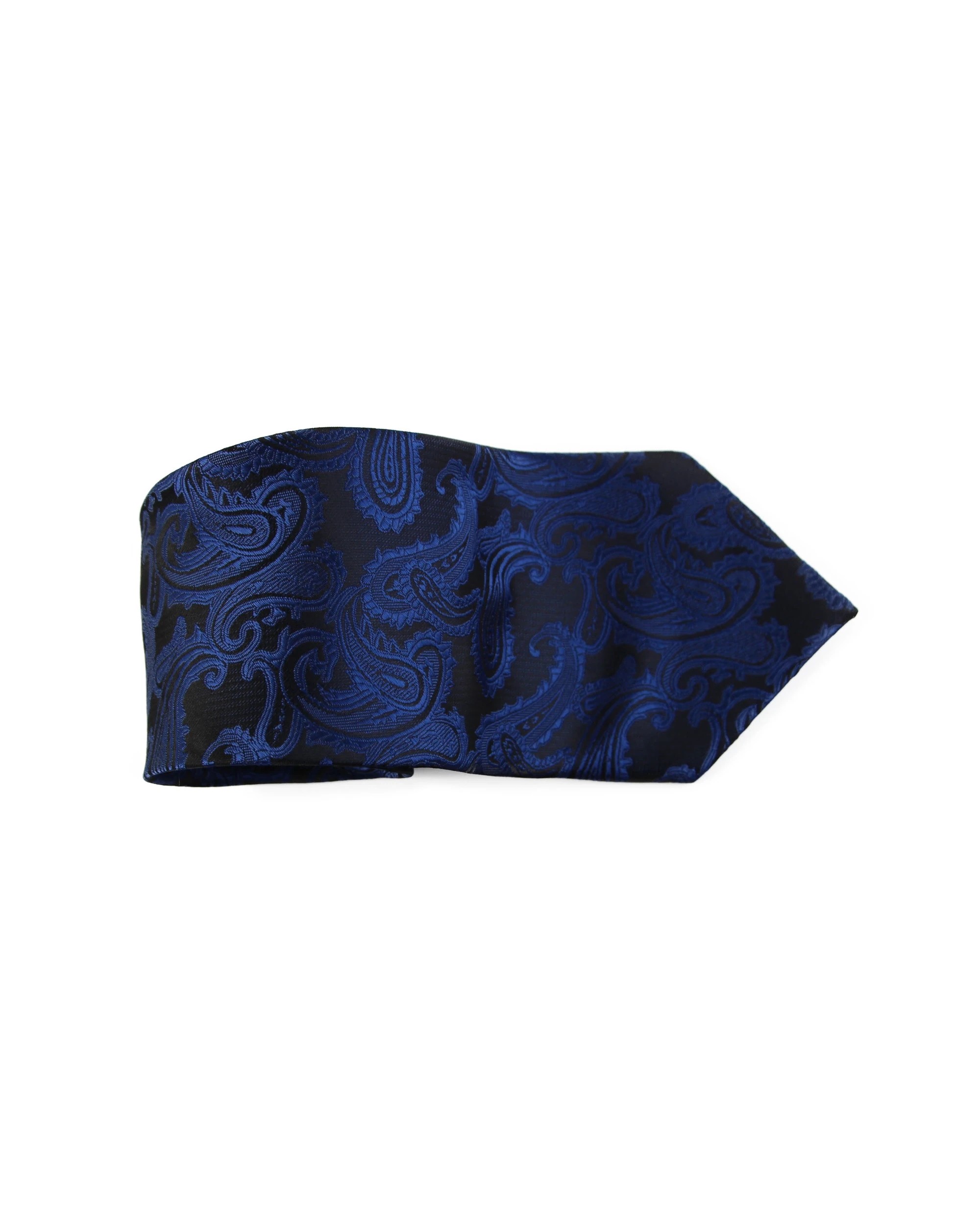 2 Zasel Mens Black & Blue Paisley Patterned Neck Tie, 2 of 2
