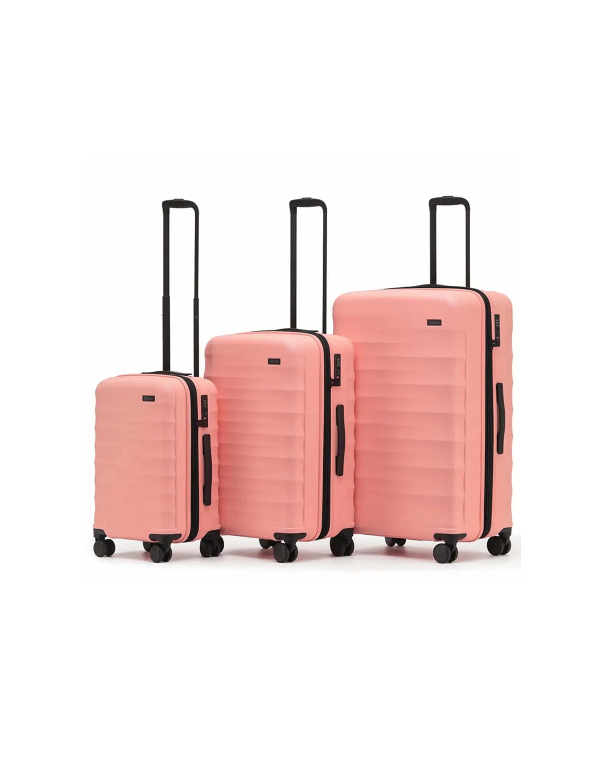 1 Tosca Interstellar 2.0 4-Wheel Expandable Suitcase Set of 3 Small Medium Large Peach - Pink, 1 of 8