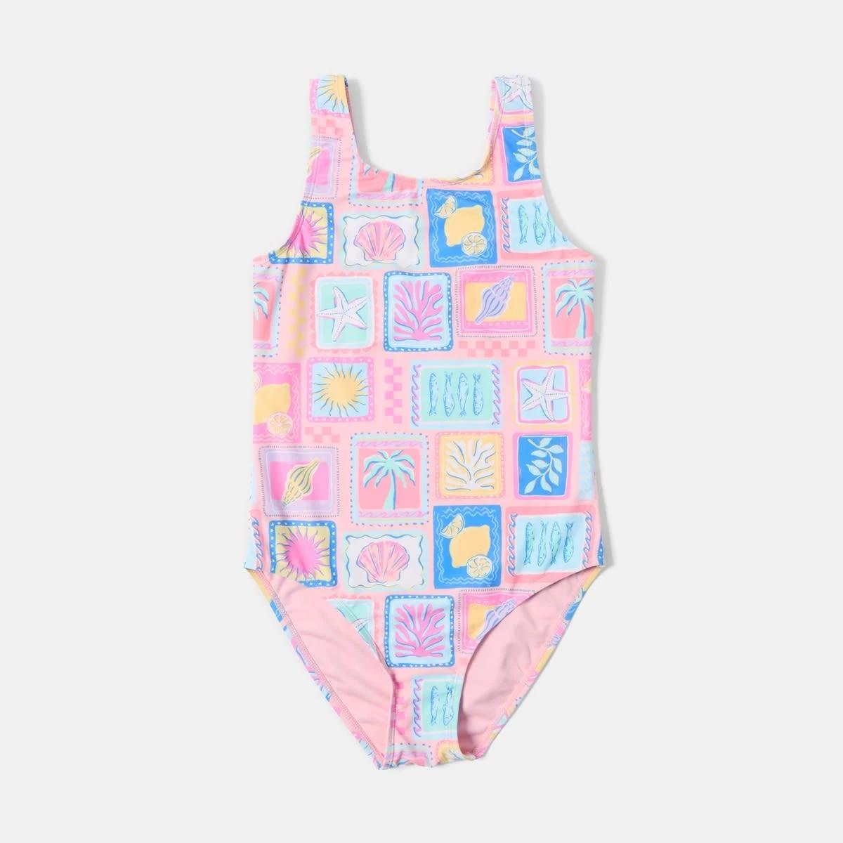 5 One Piece Print Bather COASTAL CHARM BLUSHING ROSE, 5 of 7