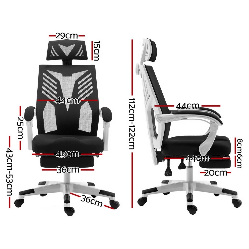 2 Artiss Mesh Office Chair Recliner - Multi, 2 of 5