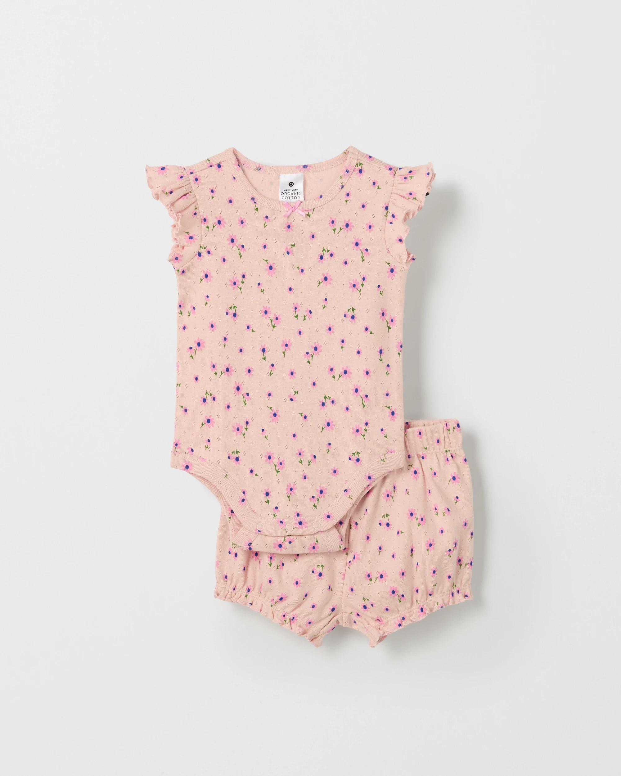 Target Baby Organic Cotton Bodysuit and Shorts Set - Kmart