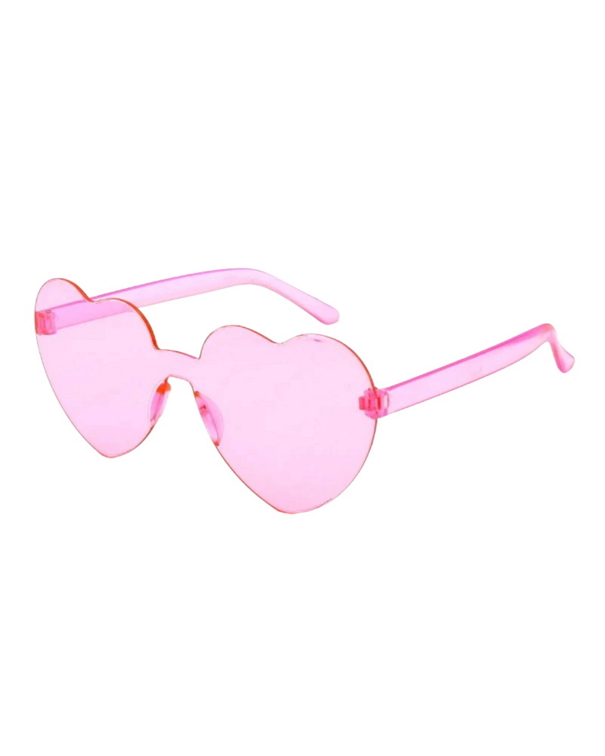 2 Partyrama Pink Perspex Heart Glasses - Pink, 2 of 2