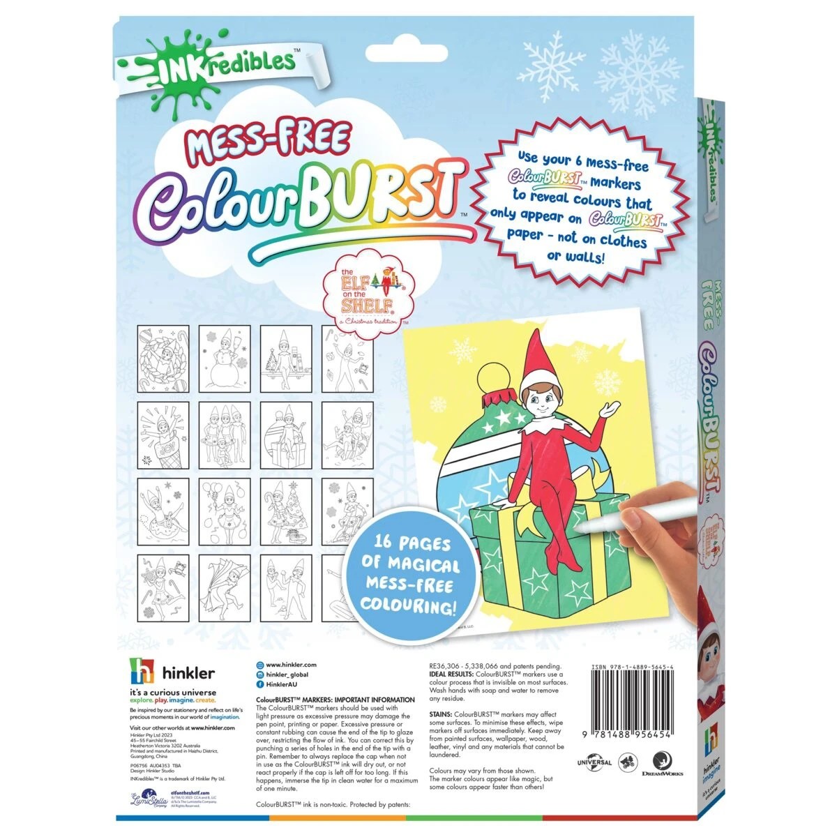 6 INKredibles The Elf on the Shelf: A Christmas Tradition ColourBurst Mess-Free Activity Kit - Book, 6 of 6