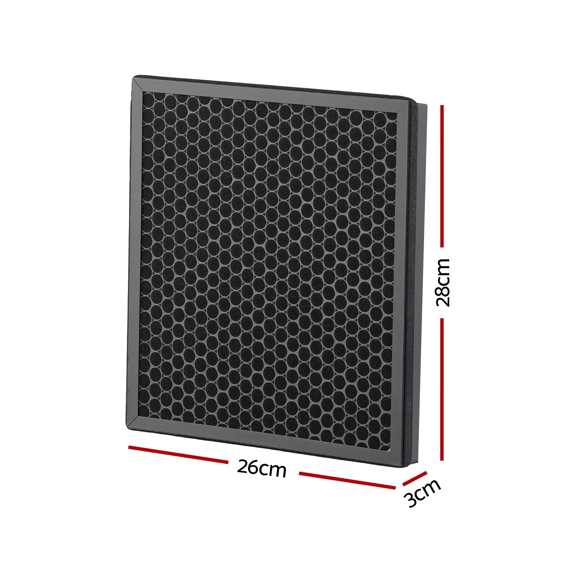 3 Devanti Air Purifier Filter 2 Pack H12 HEPA Activated Carbon Dual Intake Replacement - Black, 3 of 7
