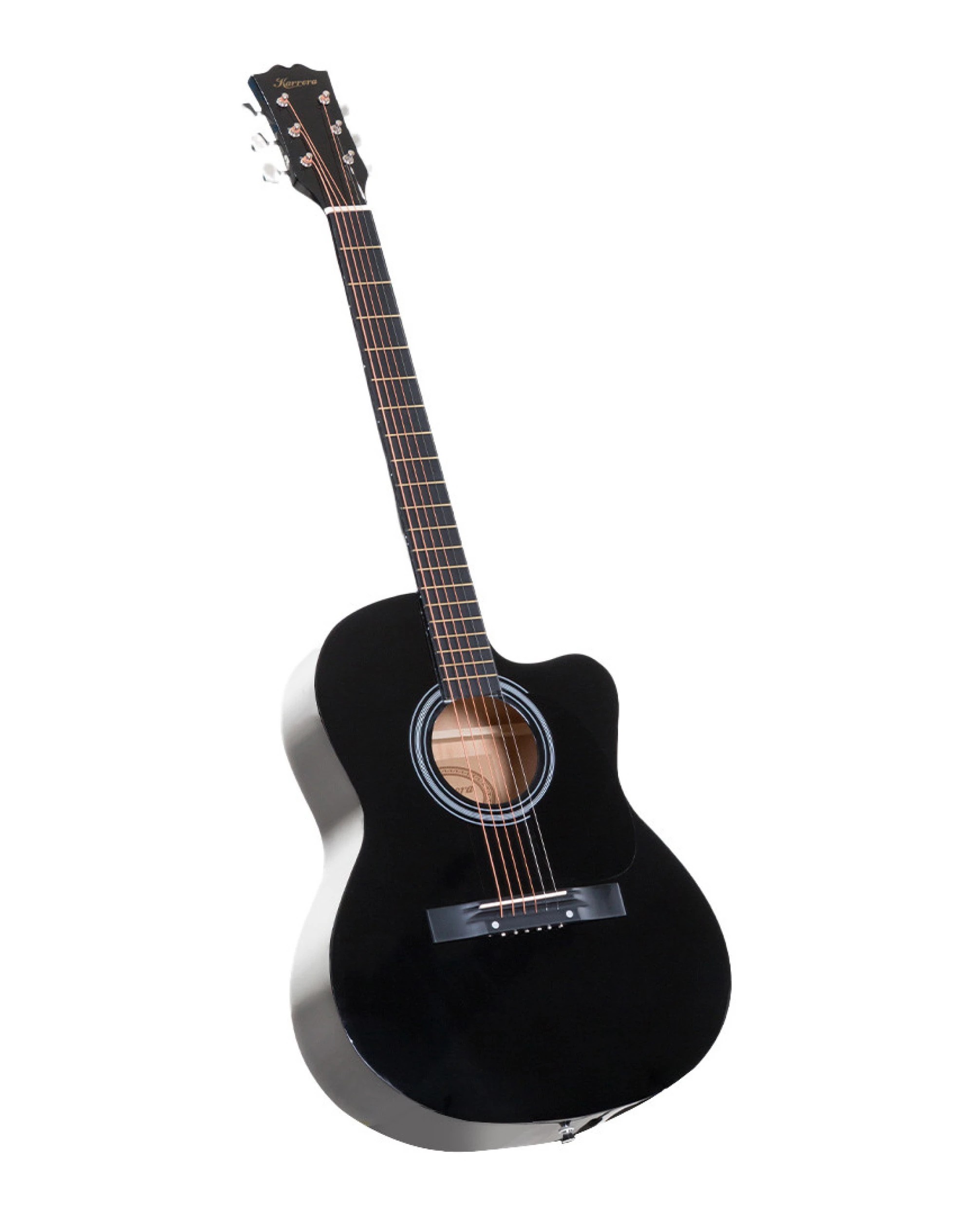 1 Karrera 40in Acoustic Guitar in Black, 1 of 5