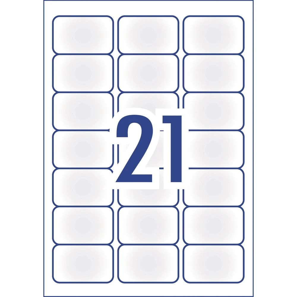 3 Avery 21UP Inkjet Mailing Labels Clear 25 Sheets, 3 of 5