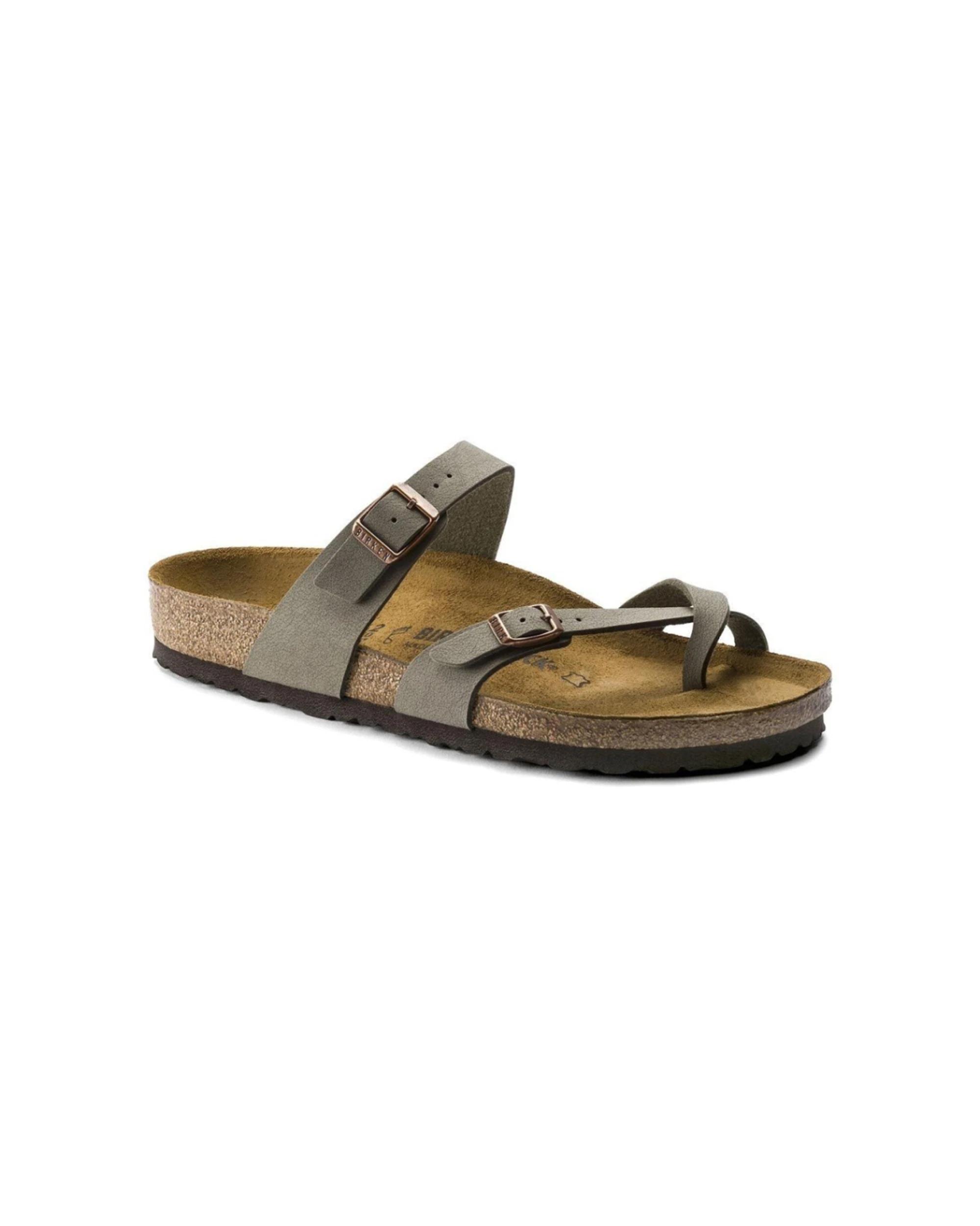 2 Birkenstock Mayari Birko-Flor Nubuck Sandals Regular Width STONE, 2 of 4