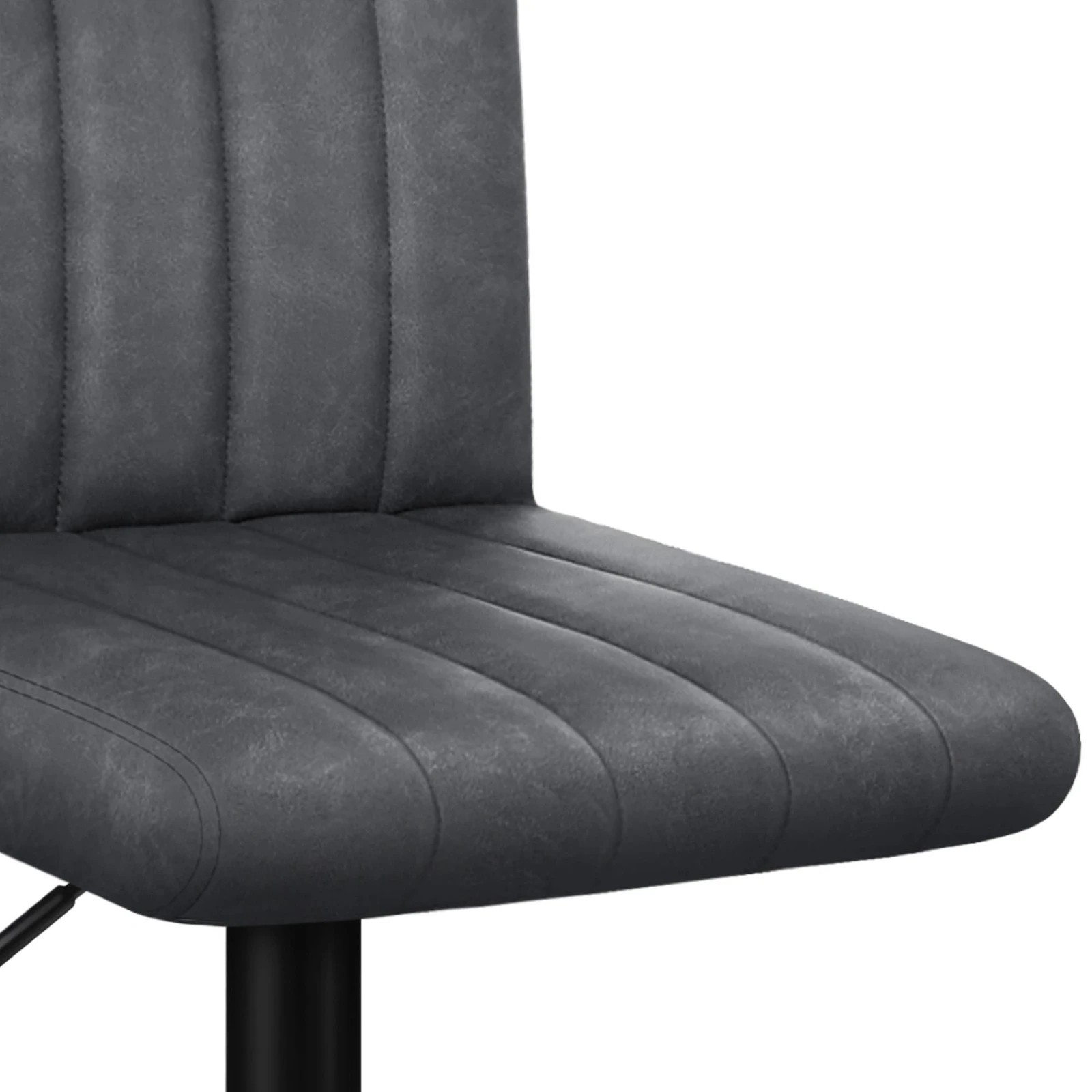 4 Alfordson 4x Bar Stools Macias Kitchen Swivel Chair Leather Gas Lift - Grey, 4 of 10