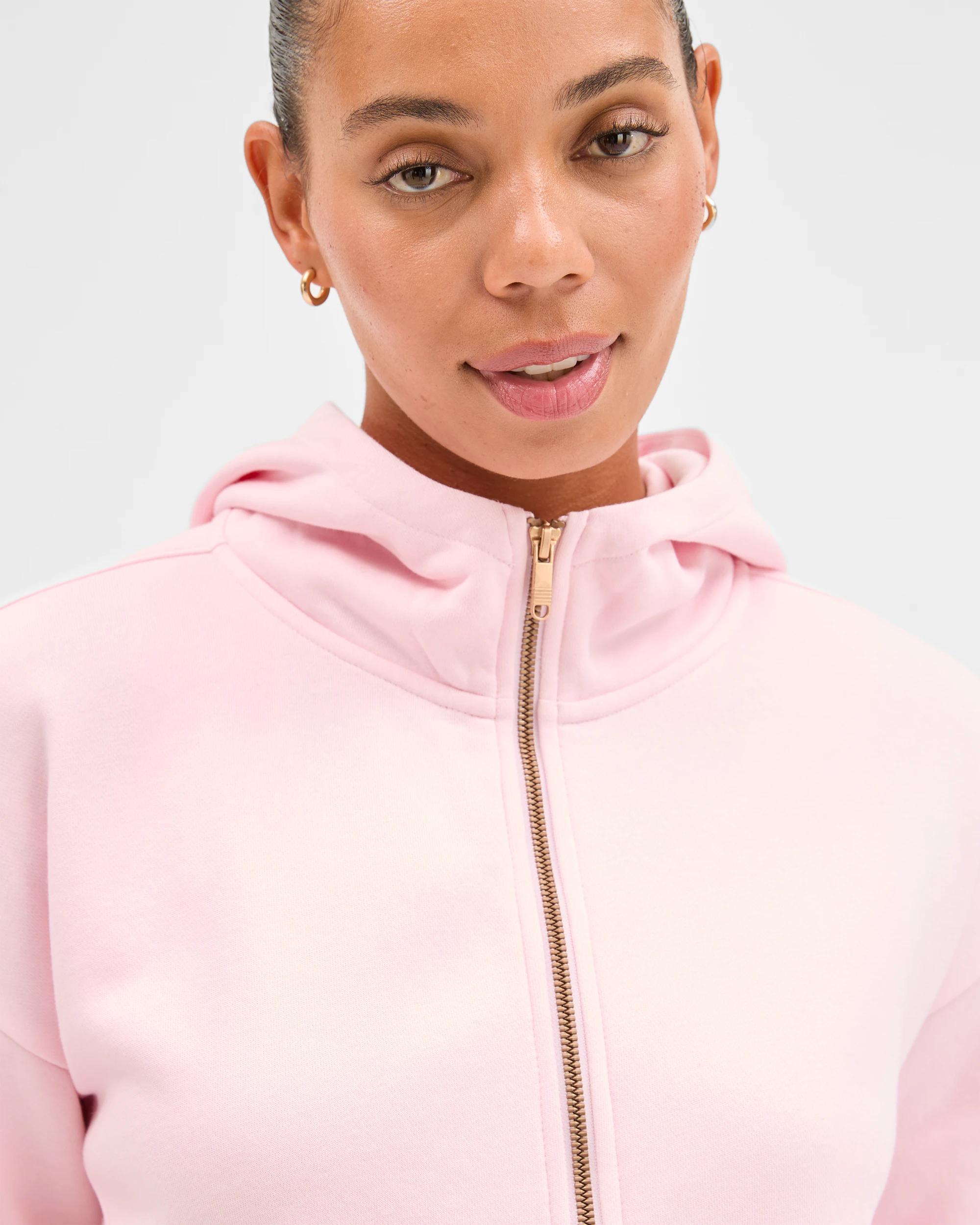 4 Target Active Active Australian Cotton Blend Fleece Zip Through Hoodie BARLEY PINK, 4 of 6