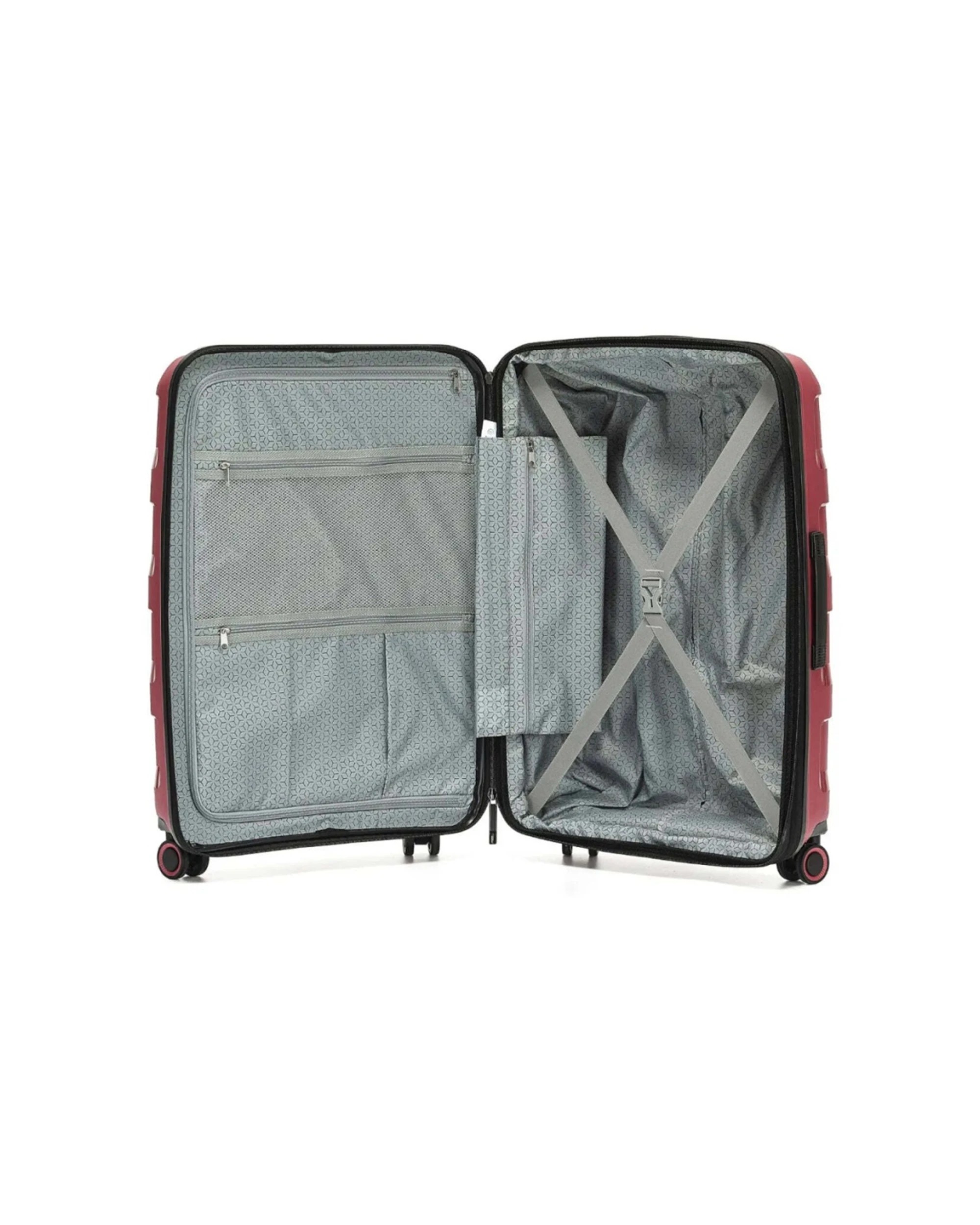 2 Tosca Luggage Comet Expandable TSA Lock Carry-On Suitcase 55 cm Rumba - Red, 2 of 4