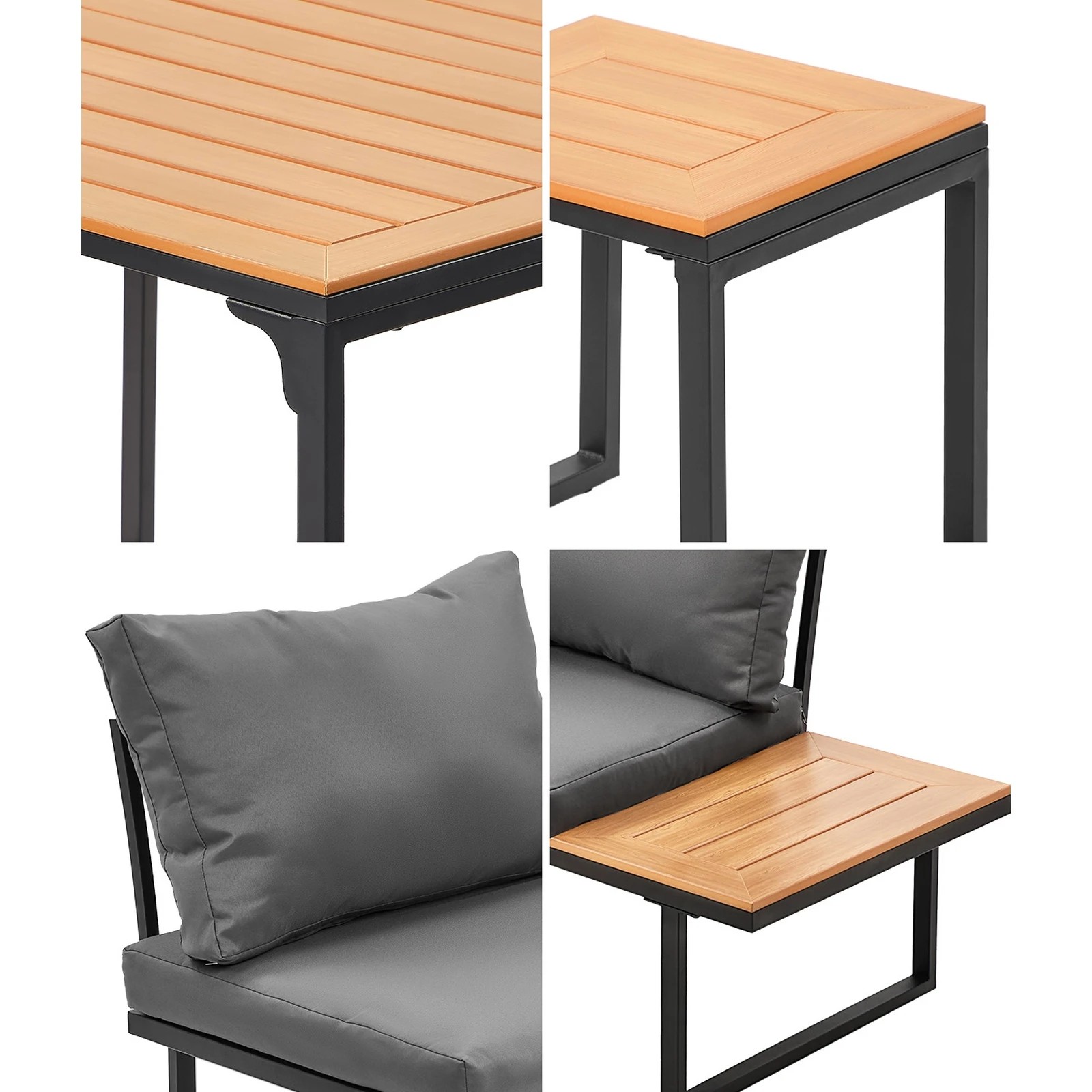 5 Livsip 7 Seater Outdoor Dining Set Sofa Lounge Setting Patio Table Stool - Multi, 5 of 8