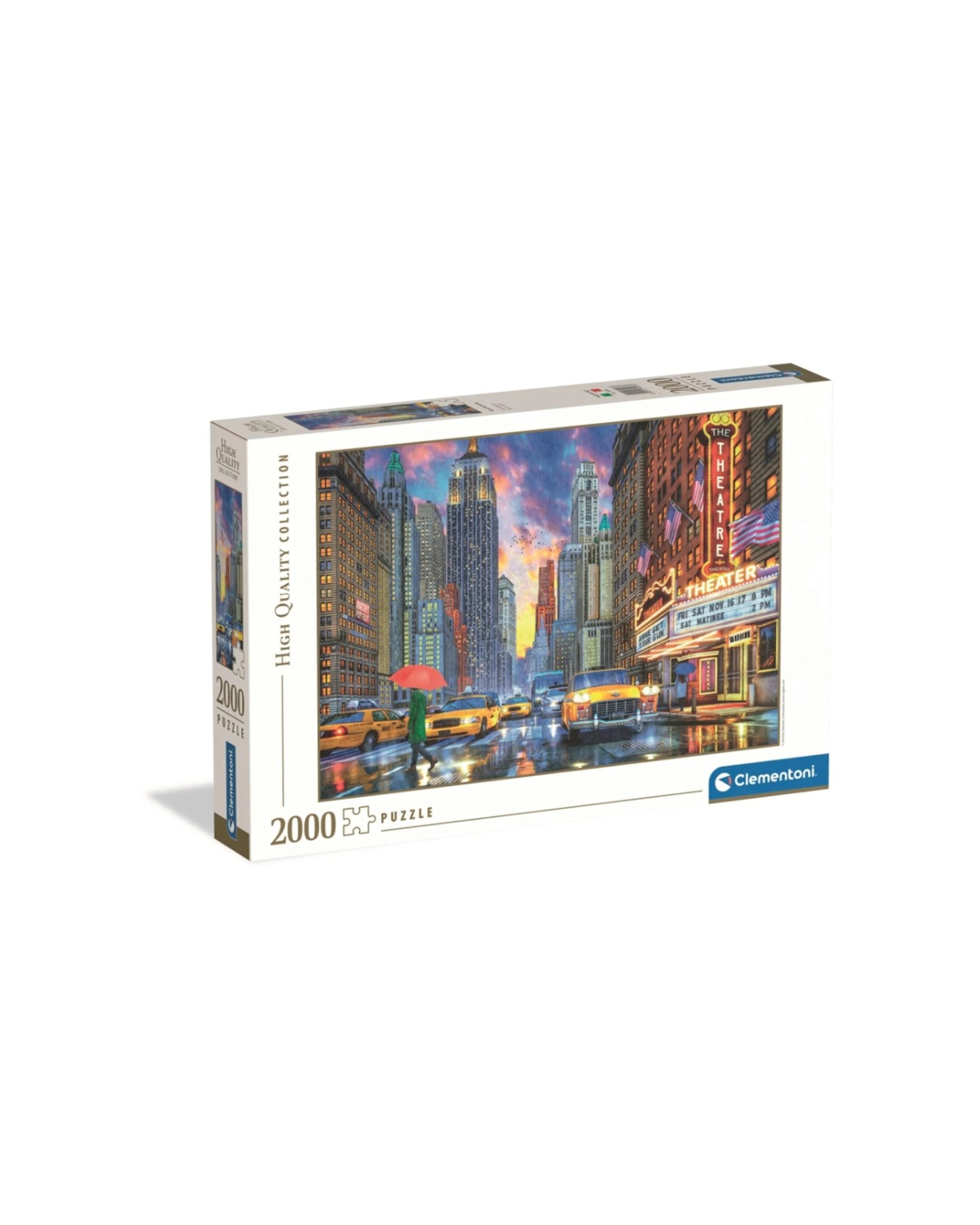 1 Clementoni Rainy Manhattan 2000 Piece Jigsaw Puzzle 97x67cm - Multi, 1 of 2