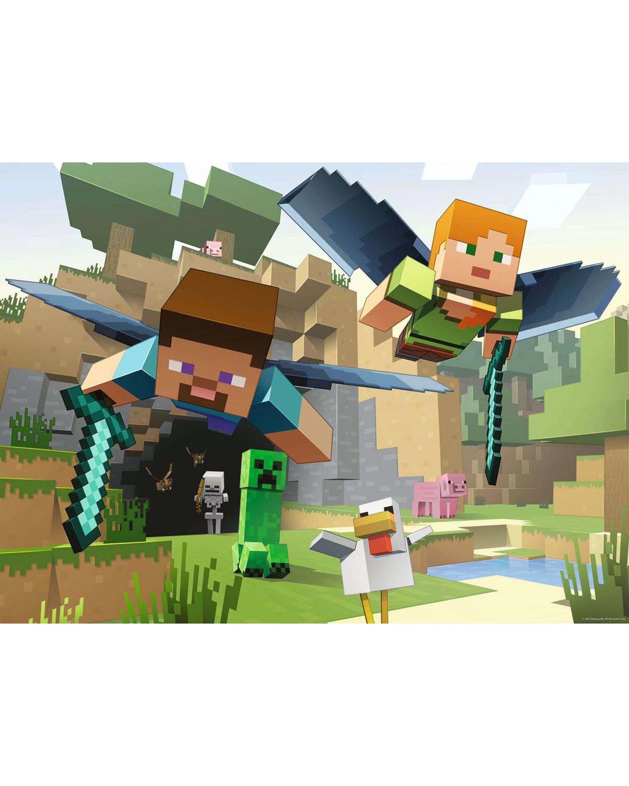 2 Ravensburger Minecraft XXL 200 Piece Jigsaw Puzzle, 2 of 2