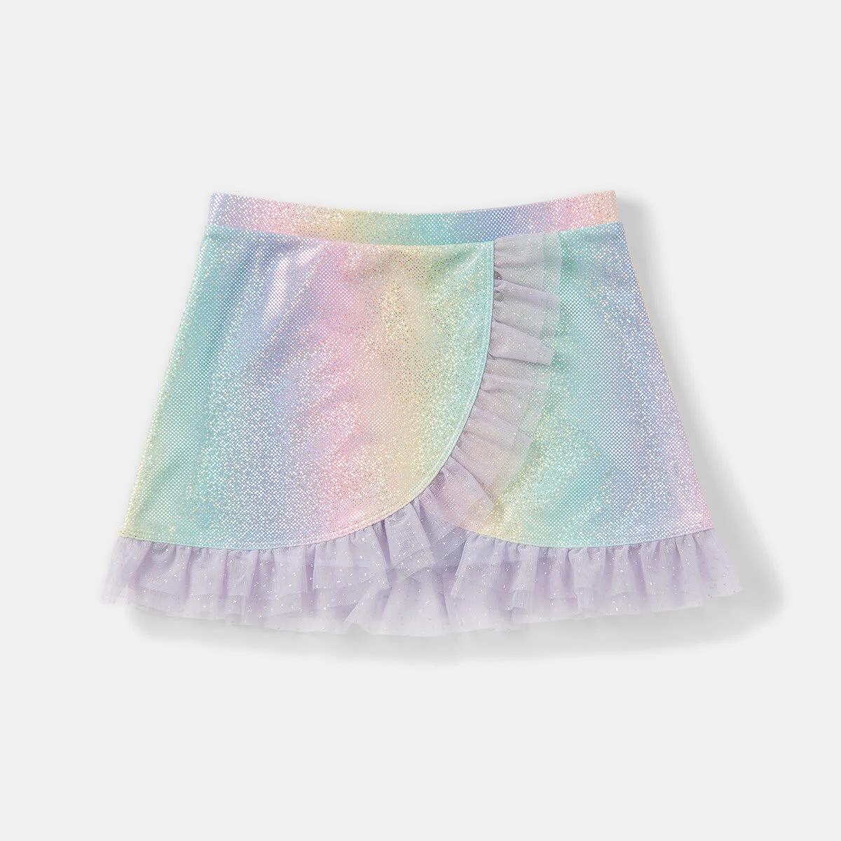 3 3 Piece Frill Bikini Skirt Set Foil Rbw, 3 of 8