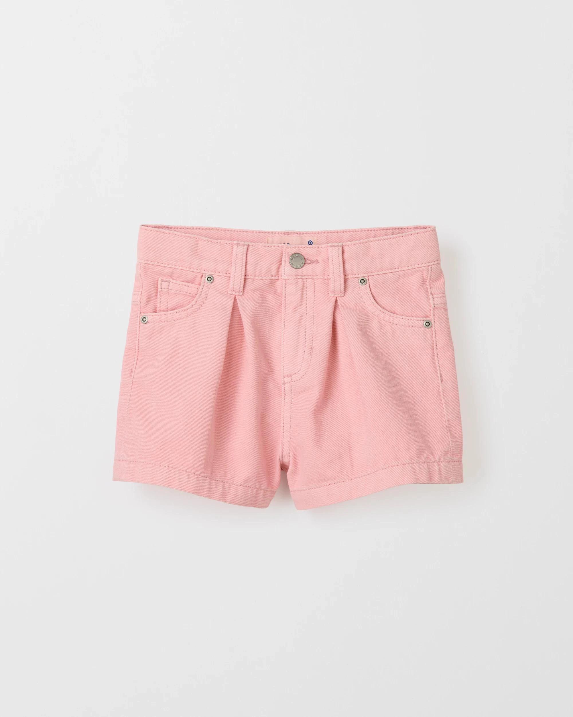1 Target Embroidered Denim Shorts PINK, 1 of 2