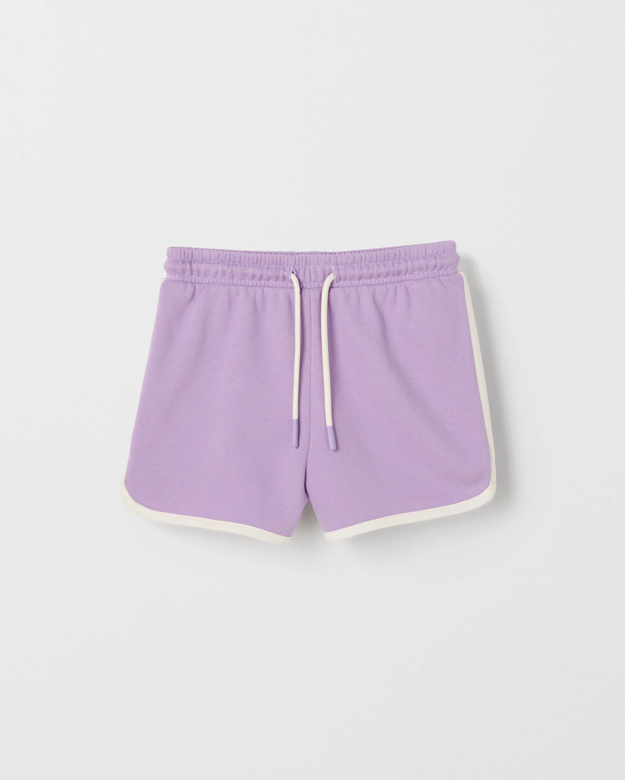1 Target Kids Australian Cotton Blend Fashion Dolphin Hem Knit Shorts PURPLE, 1 of 2