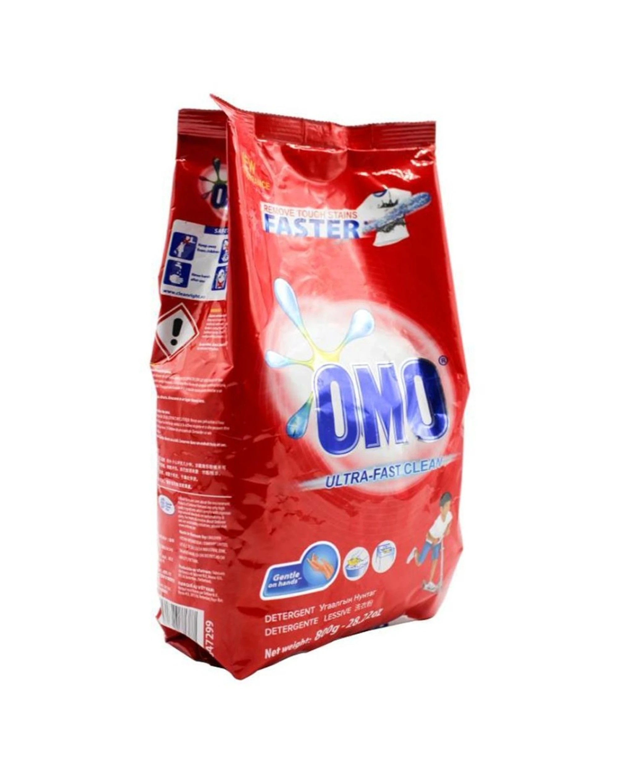3 Omo Laundry Detergent Powder 18PK Ultra Fast Clean Hand Wash 800g Top Loader, 3 of 5