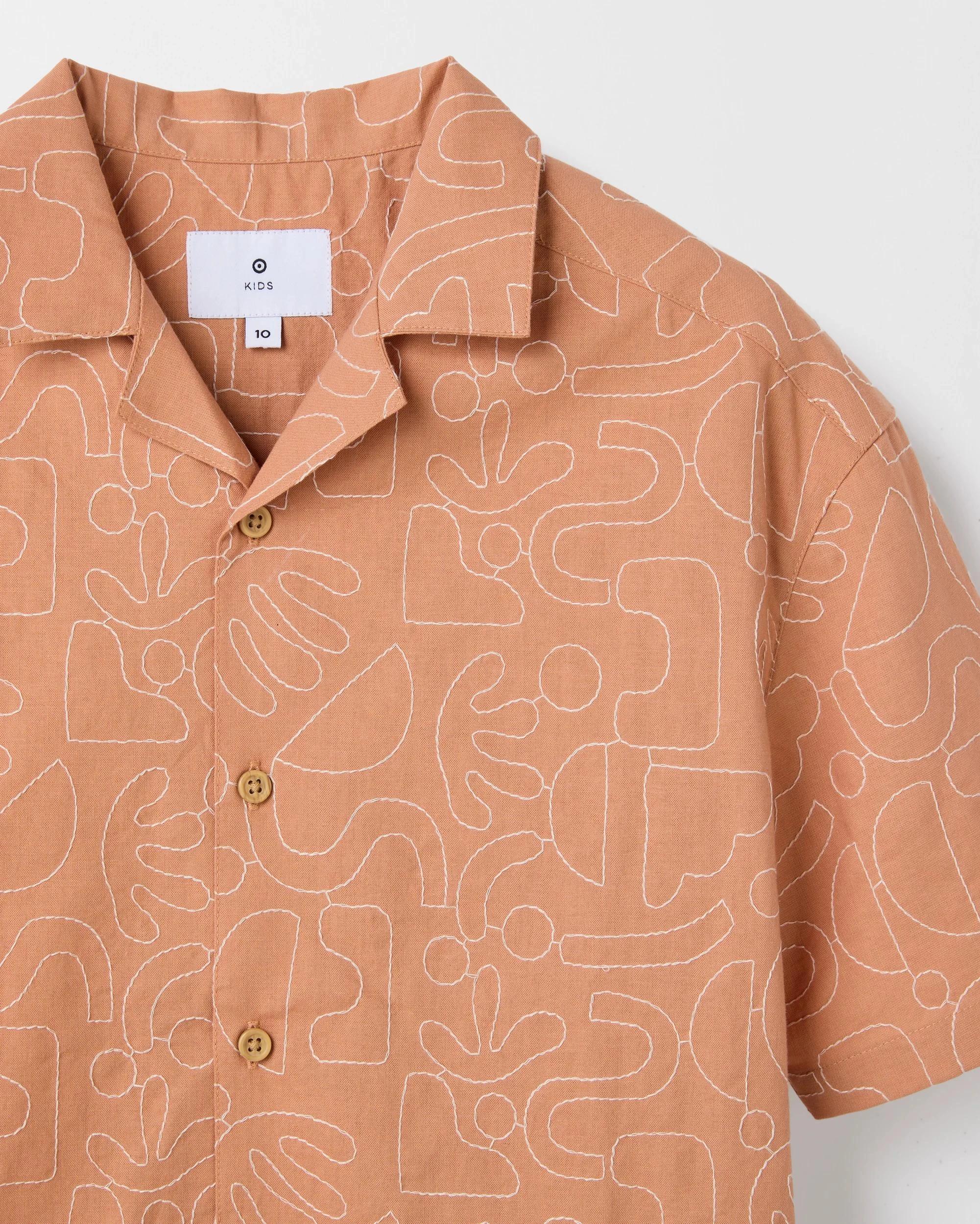 5 Target Short Sleeve Textured Shirt TOASTED NUT, 5 of 5