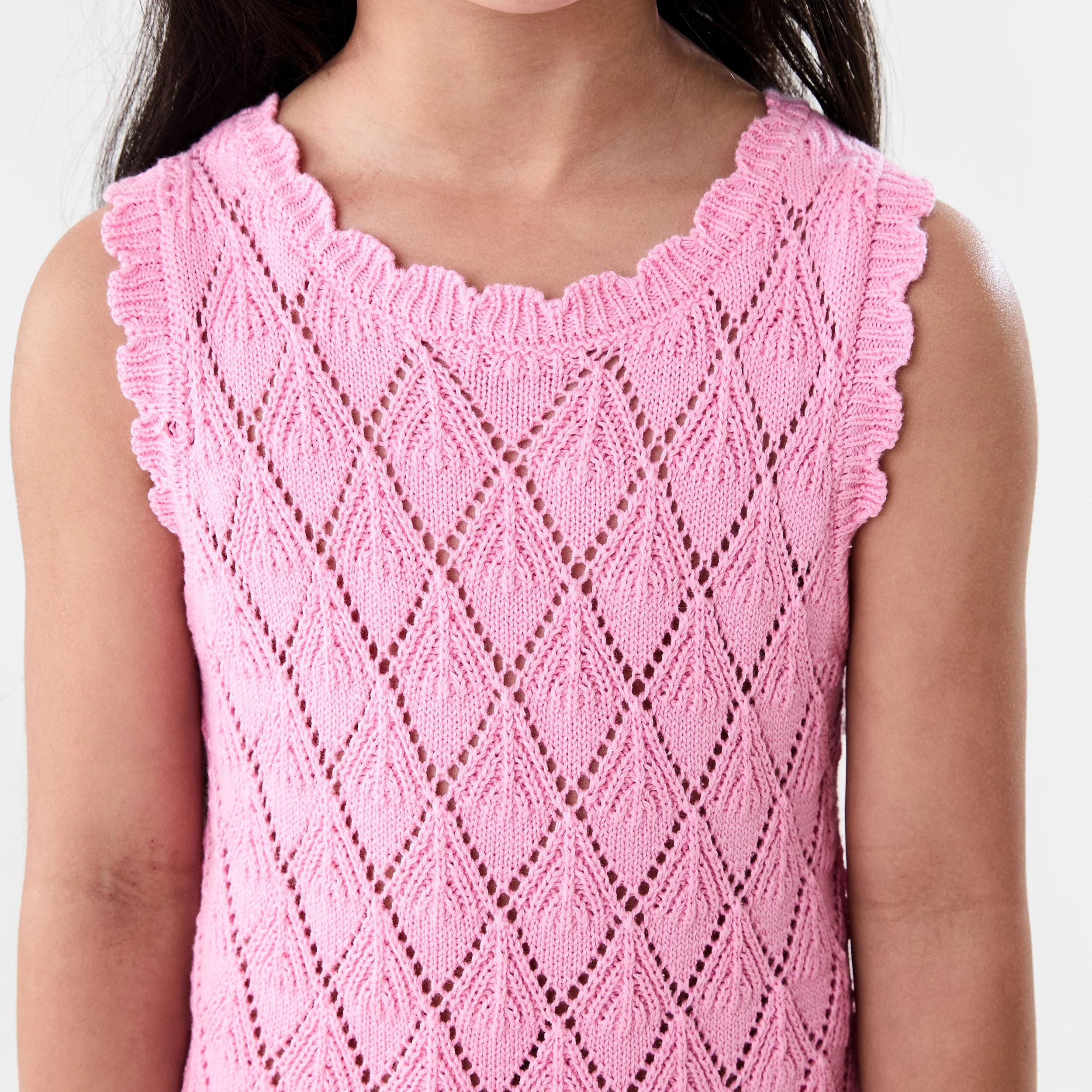 4 Knitted Dress BUBBLEGUM PINK, 4 of 7