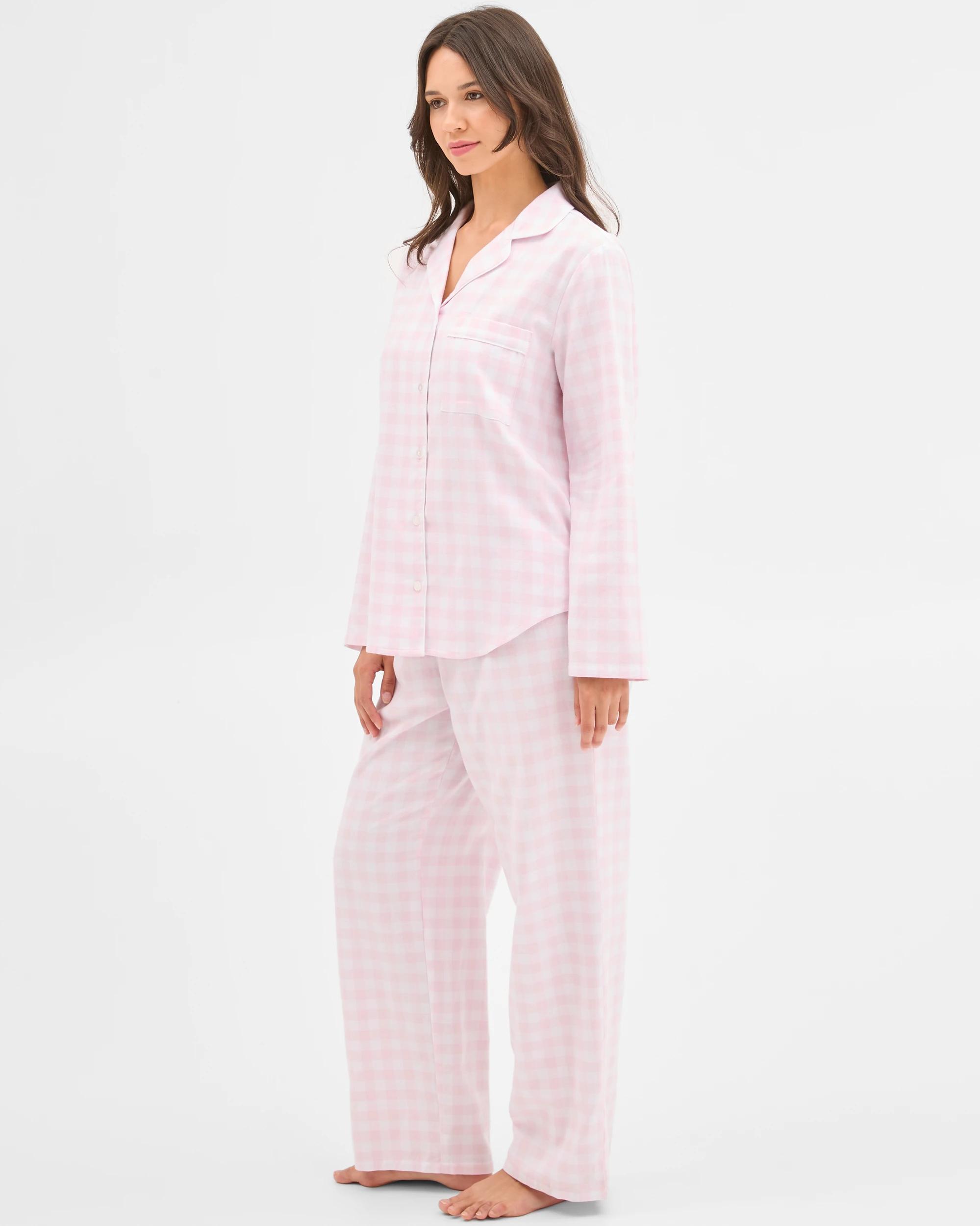 4 Target Woman Australian Cotton Flannelette Pyjama Set PINK GINGHAM, 4 of 7