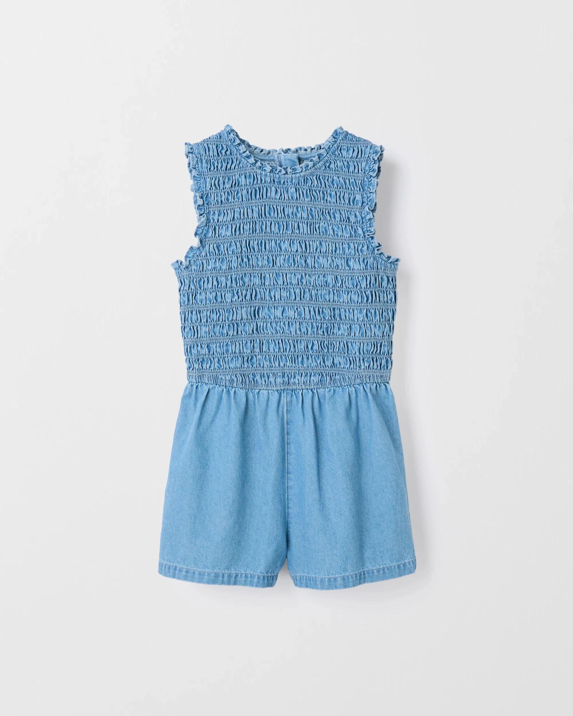 4 Target Denim Shirred Denim Playsuit MID CHAMBRAY, 4 of 7