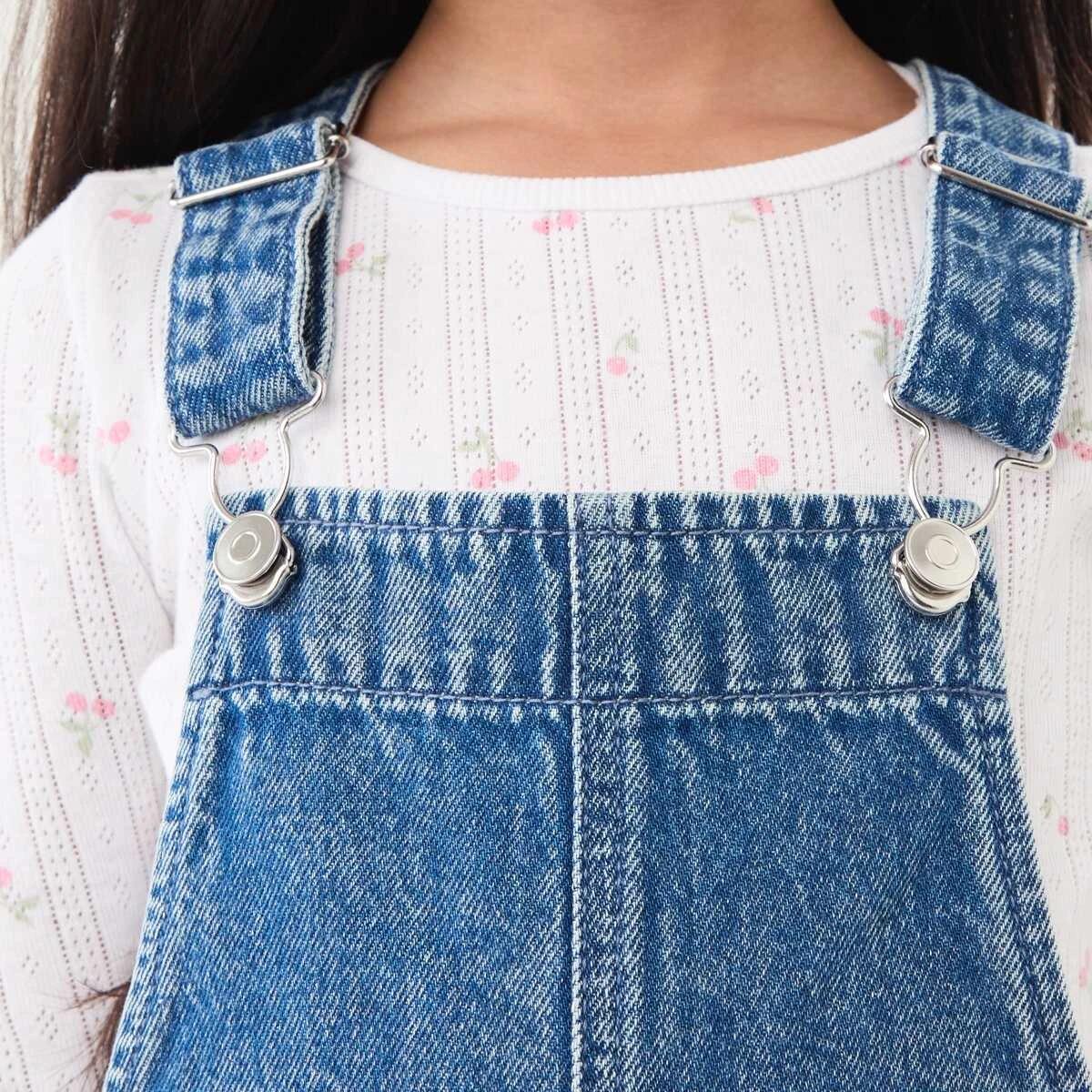 4 Pinafore Dress Set Denim Chry, 4 of 6